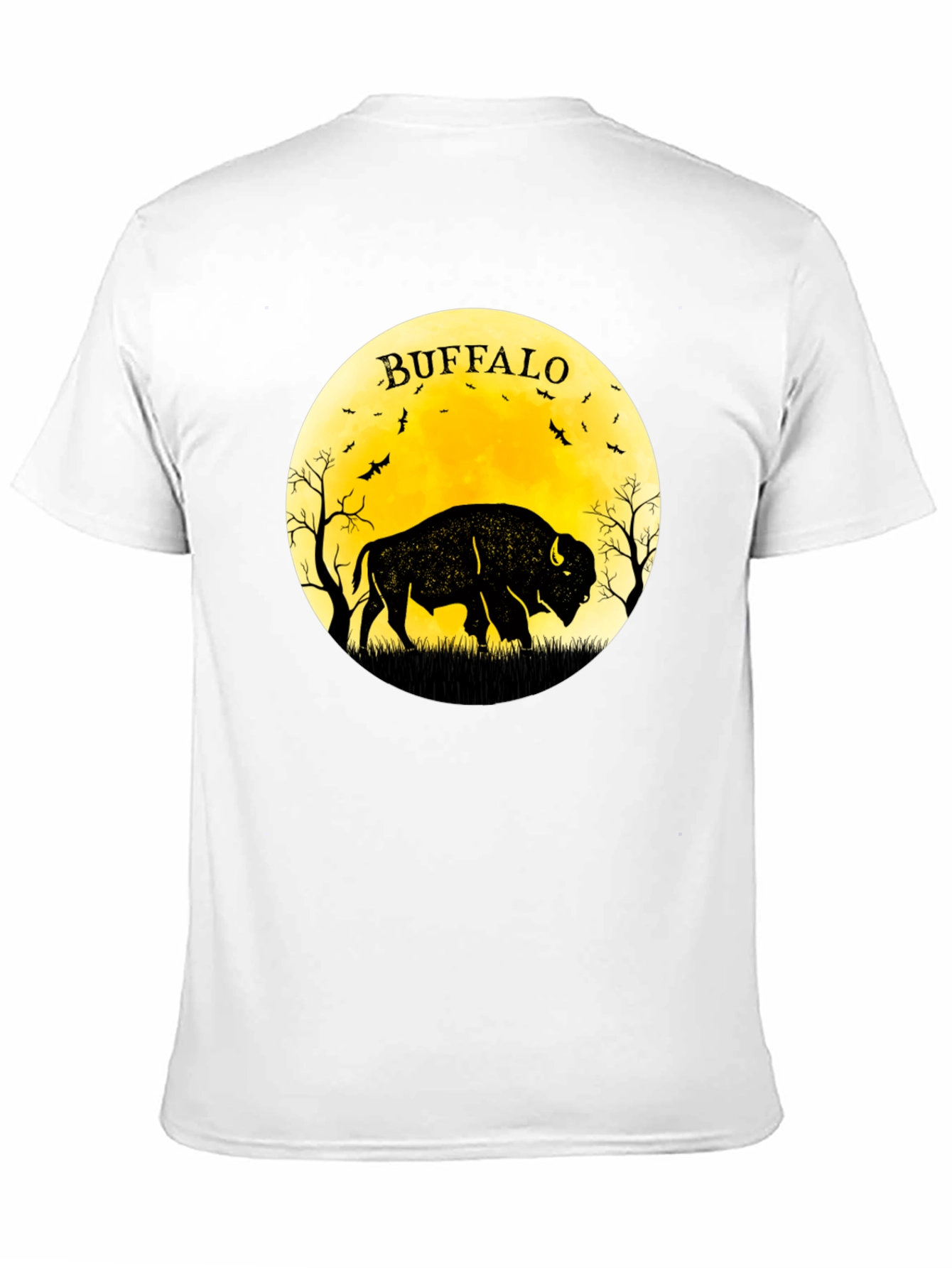 Buffalo Moon Black Graphic T-Shirt