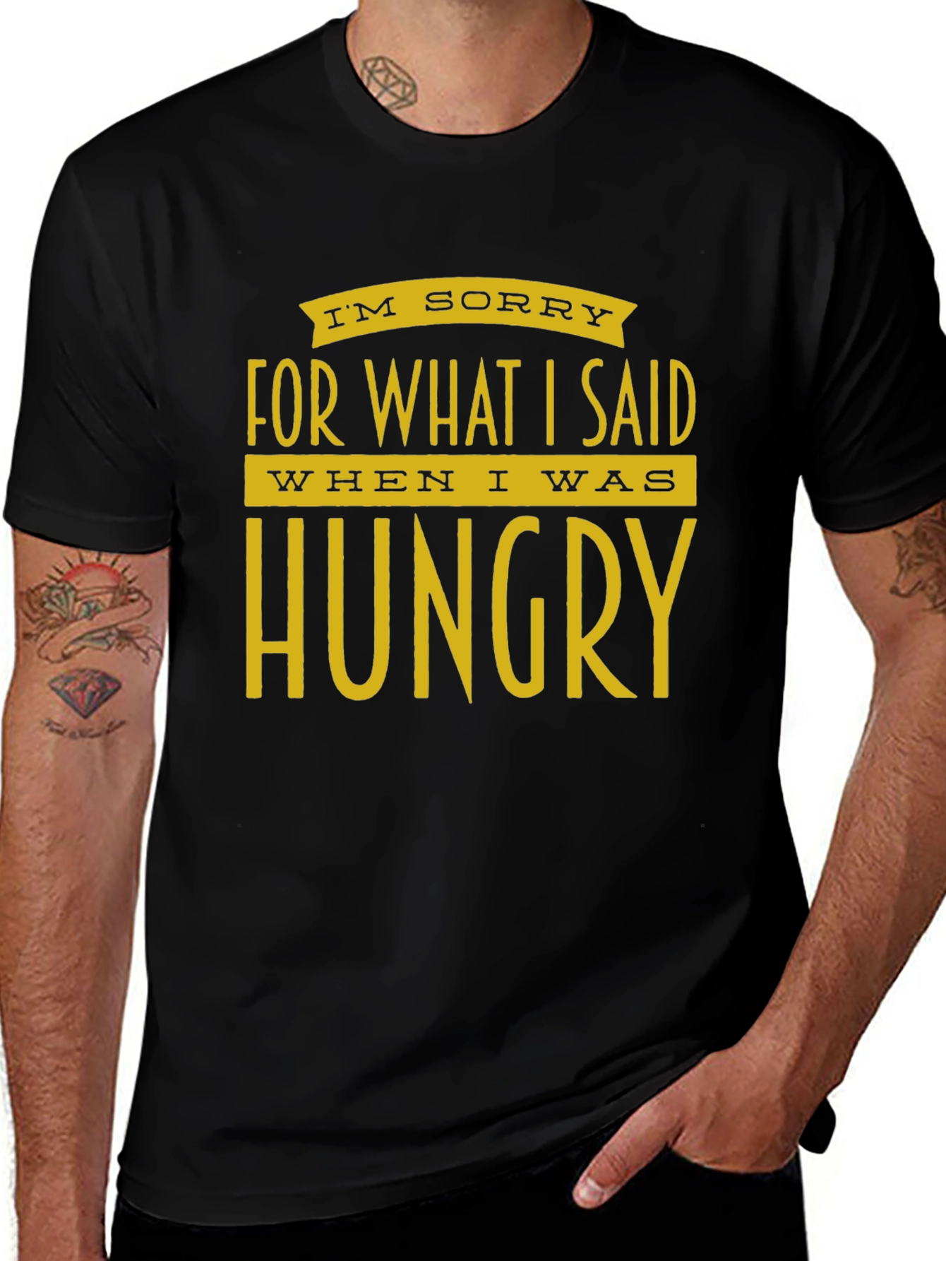 Hungry Apology Black T-Shirt