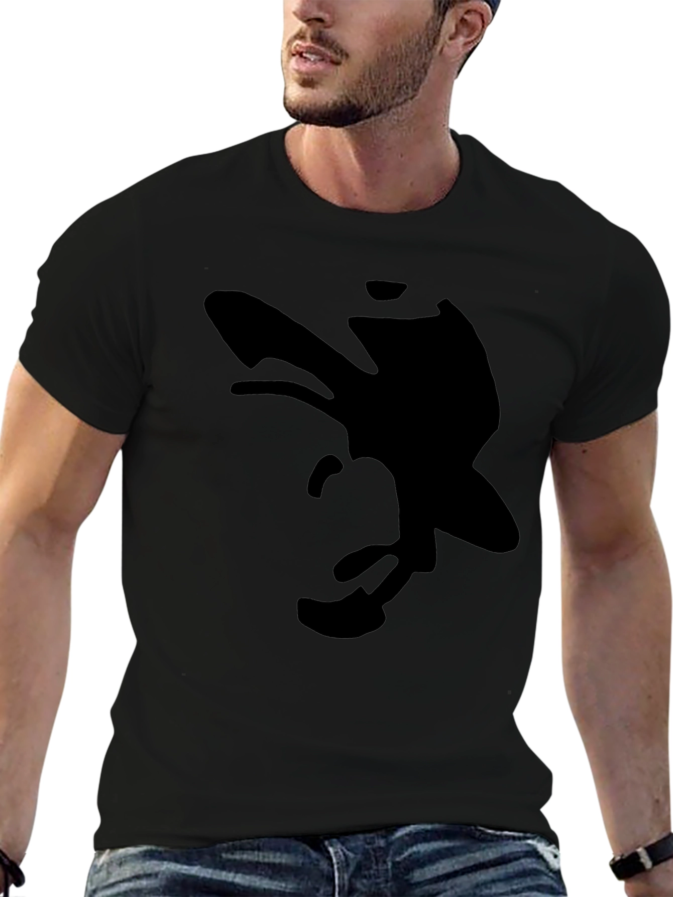Silhouette Graphic Black Tee - Modern Streetwear