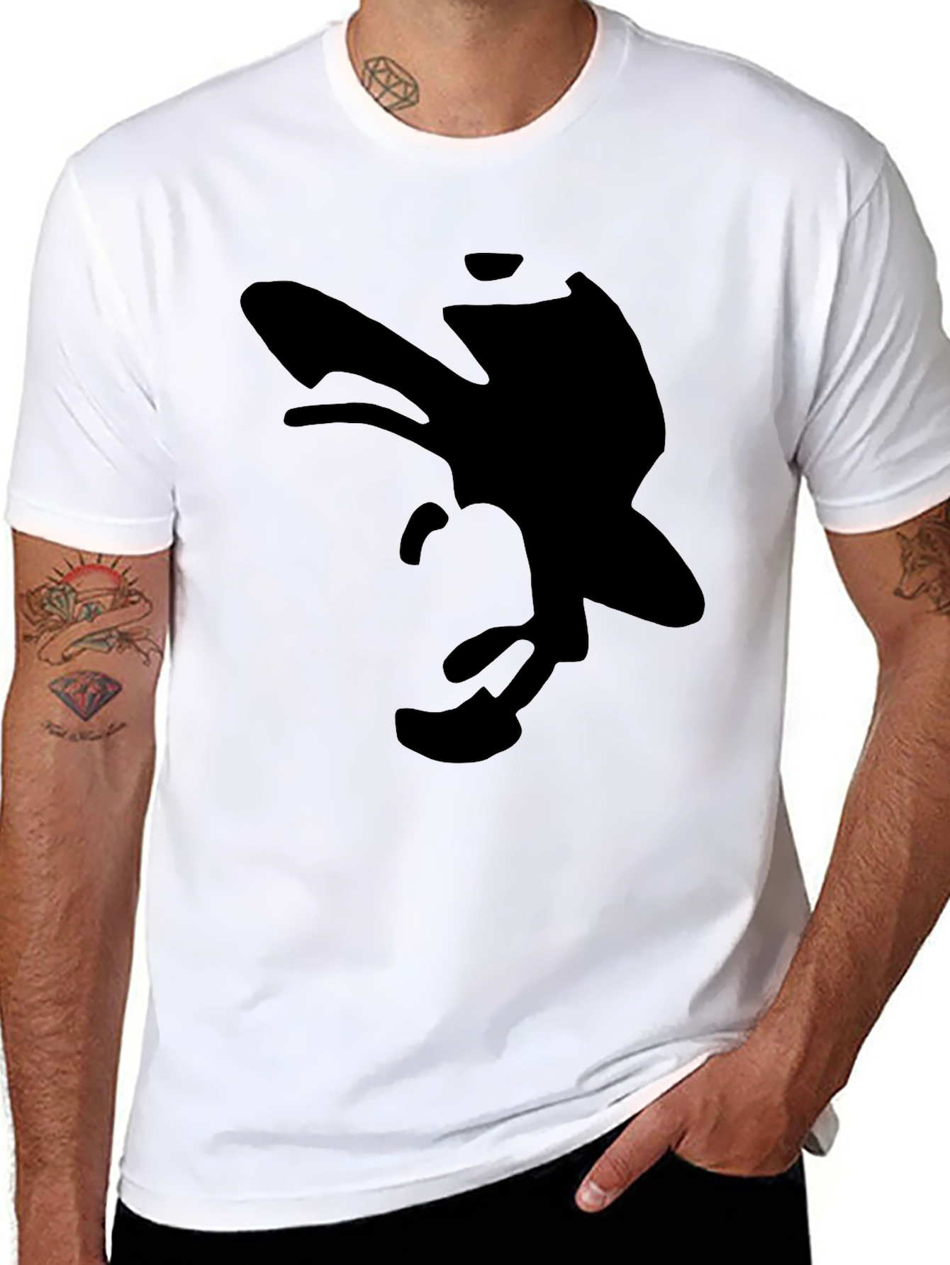 Silhouette Graphic Black Tee - Modern Streetwear