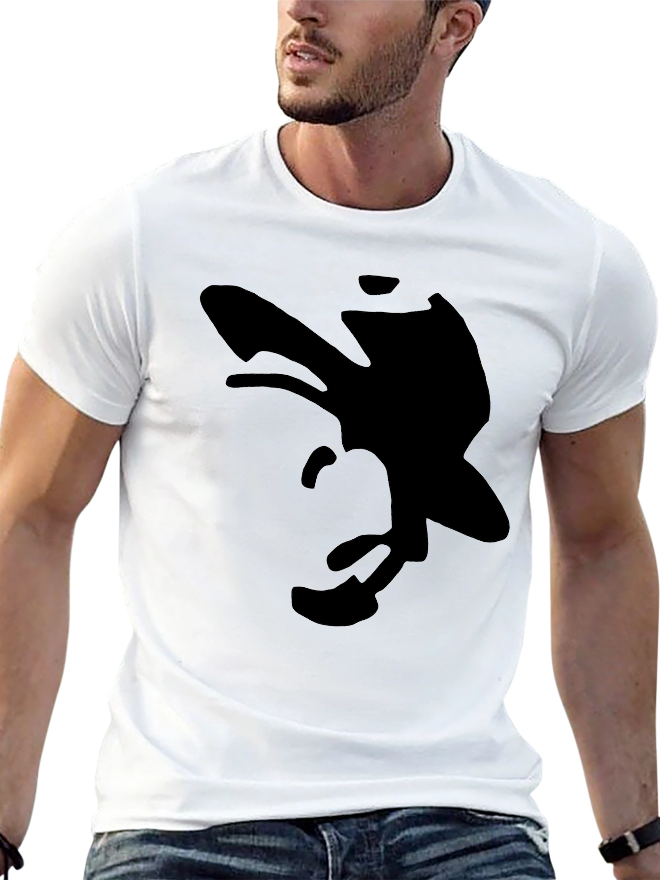 Silhouette Graphic Black Tee - Modern Streetwear