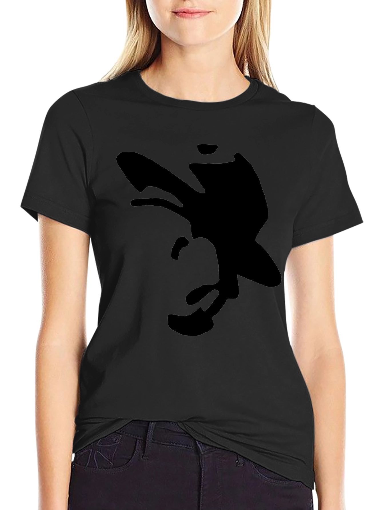 Silhouette Graphic Black Tee - Modern Streetwear