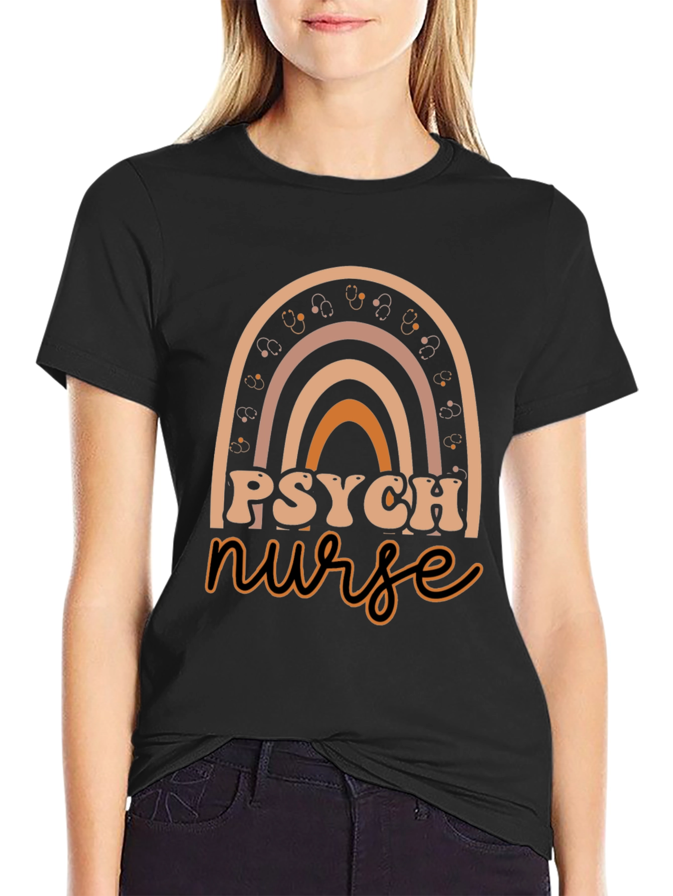Psych Nurse Rainbow Graphic Tee