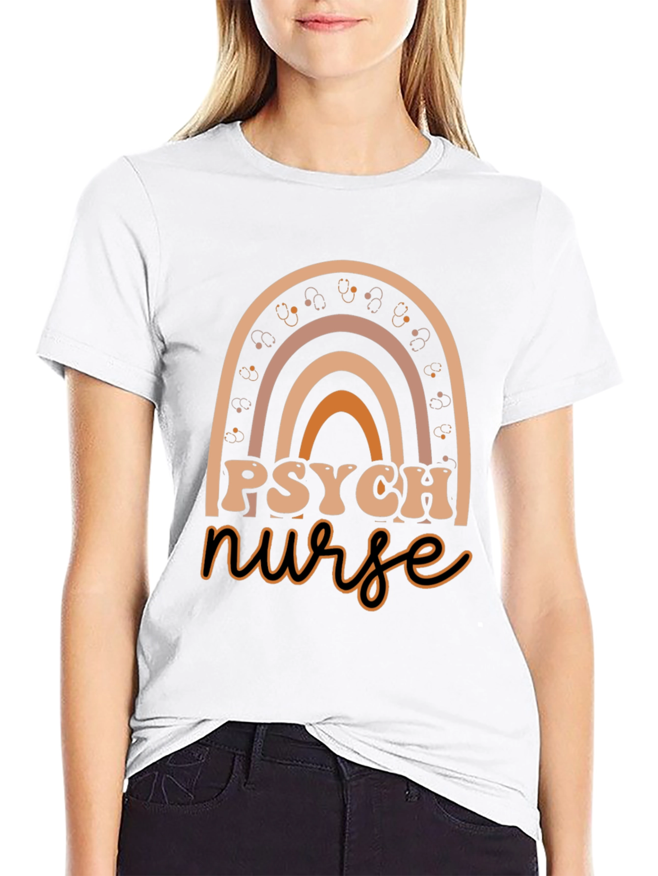 Psych Nurse Rainbow Graphic Tee