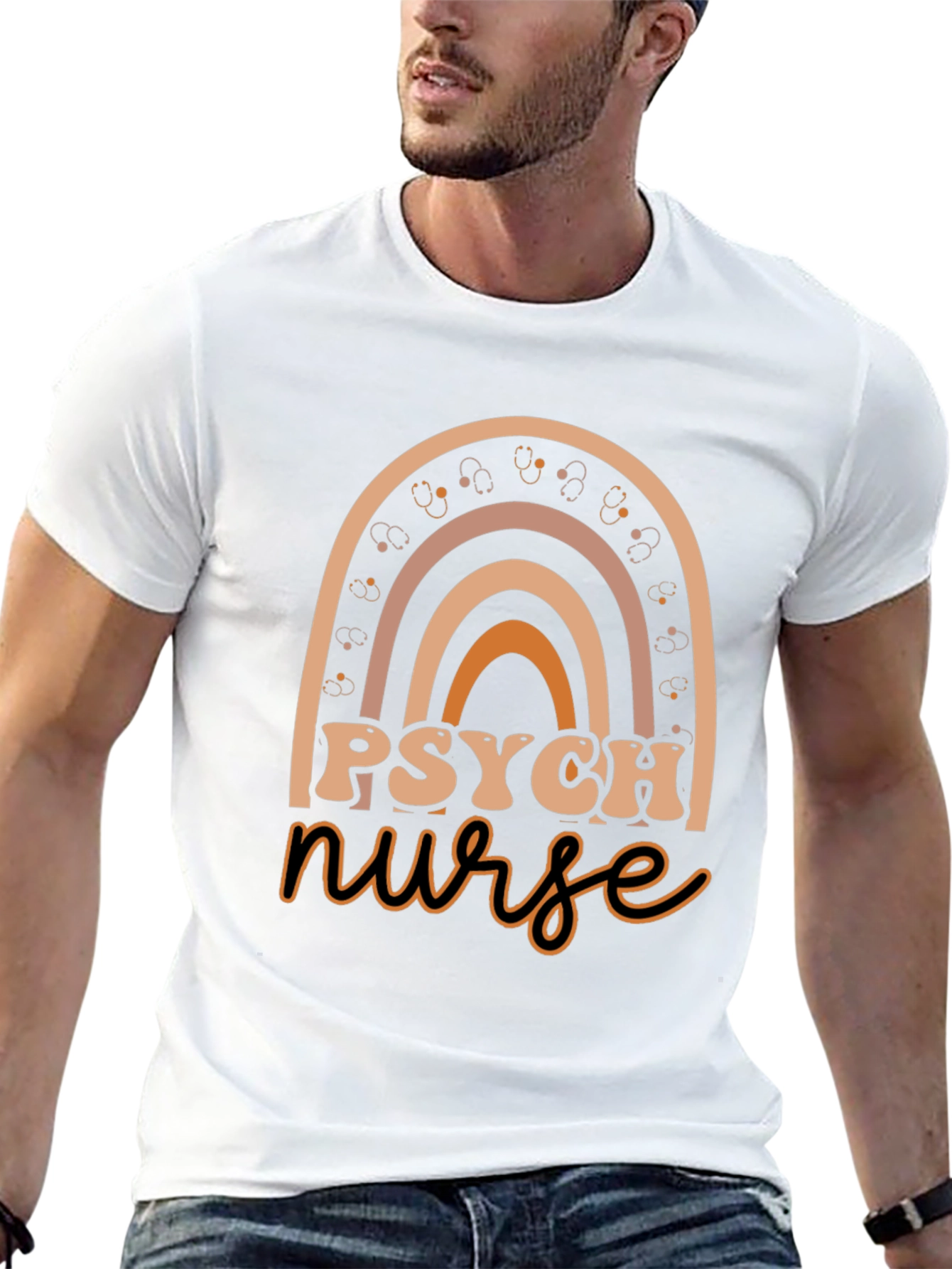 Psych Nurse Rainbow Graphic Tee