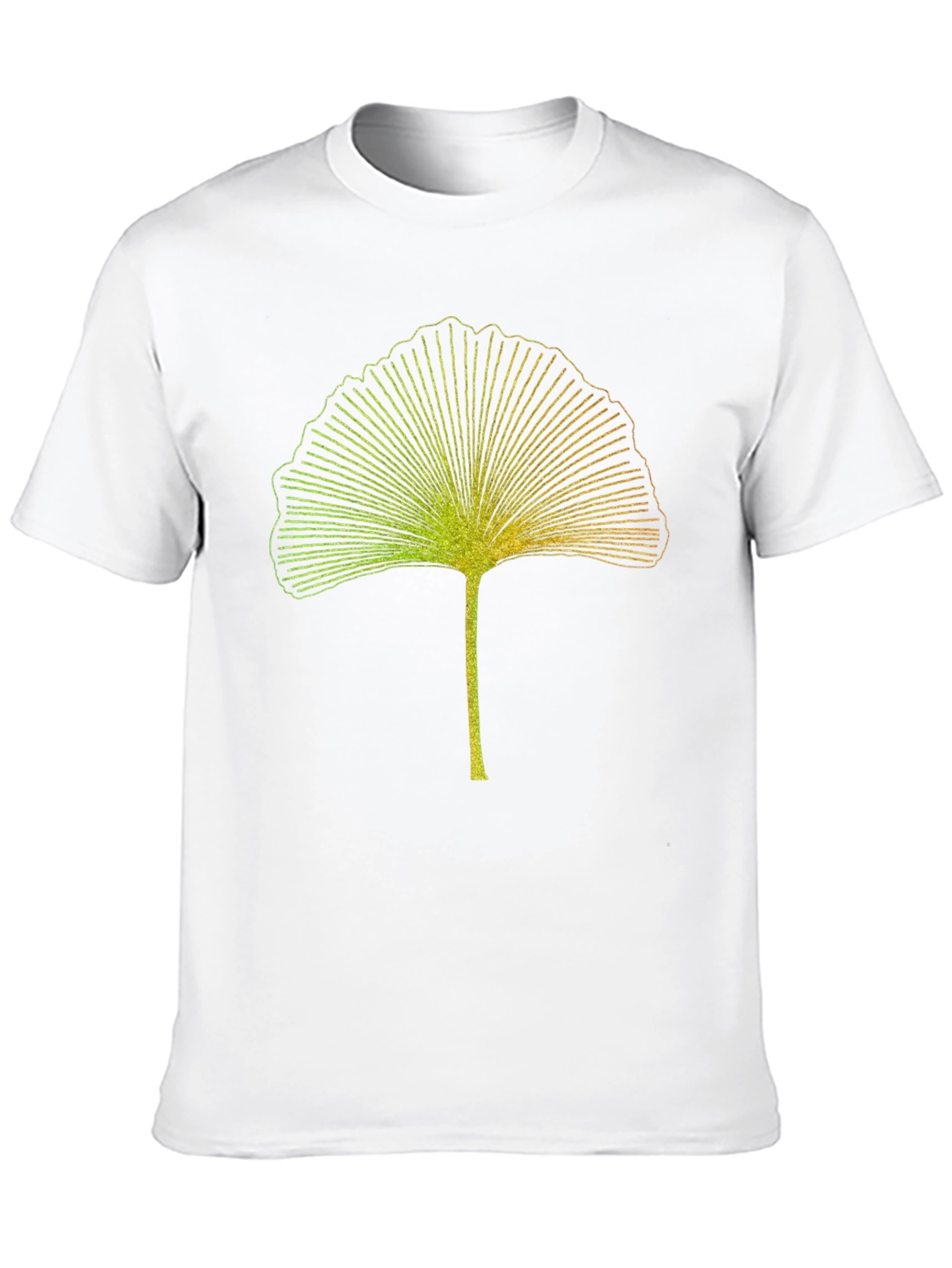 Ginkgo Leaf Graphic Tee - Stylish Black T-Shirt