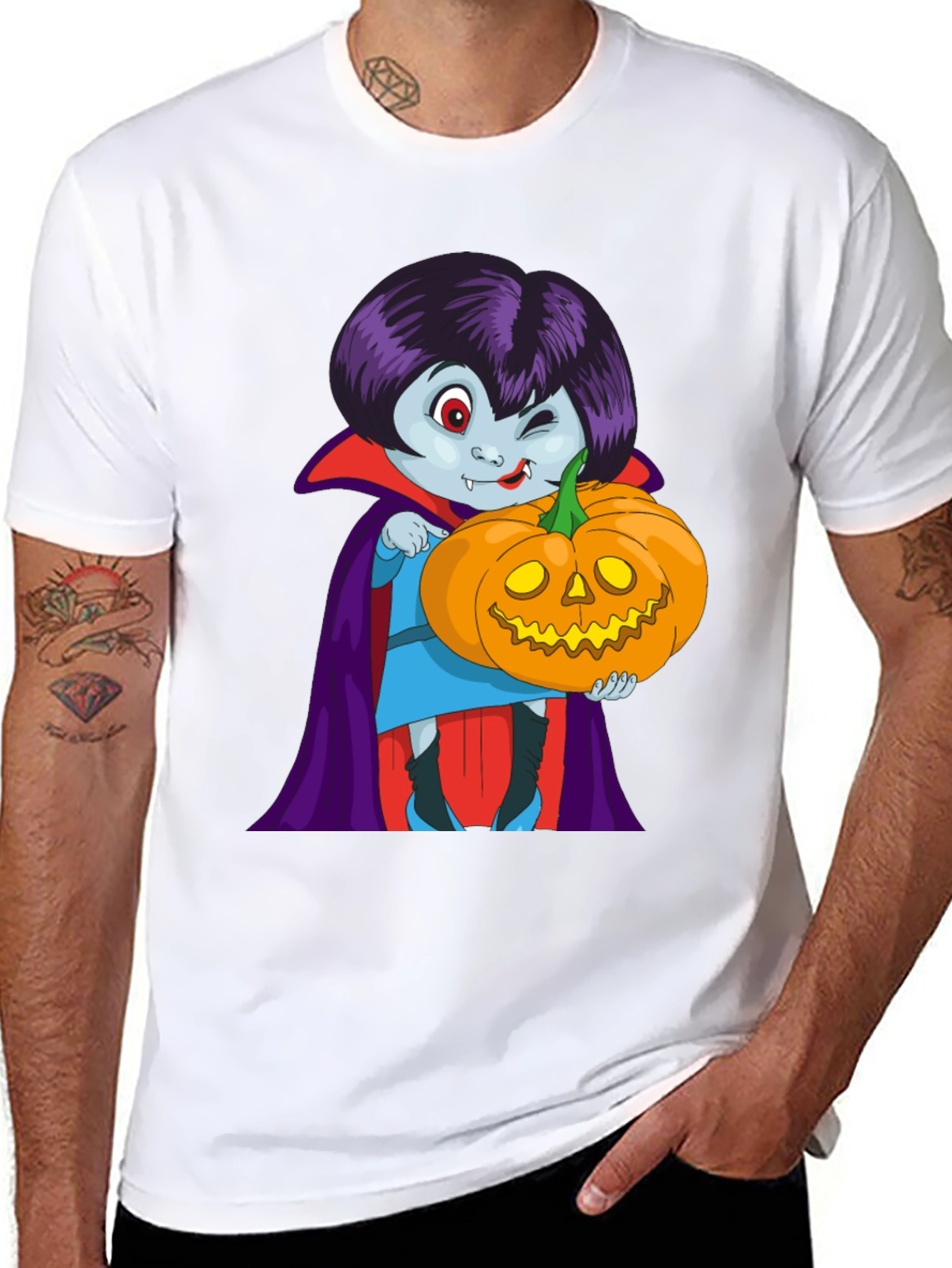 Vampire & Pumpkin Graphic Tee