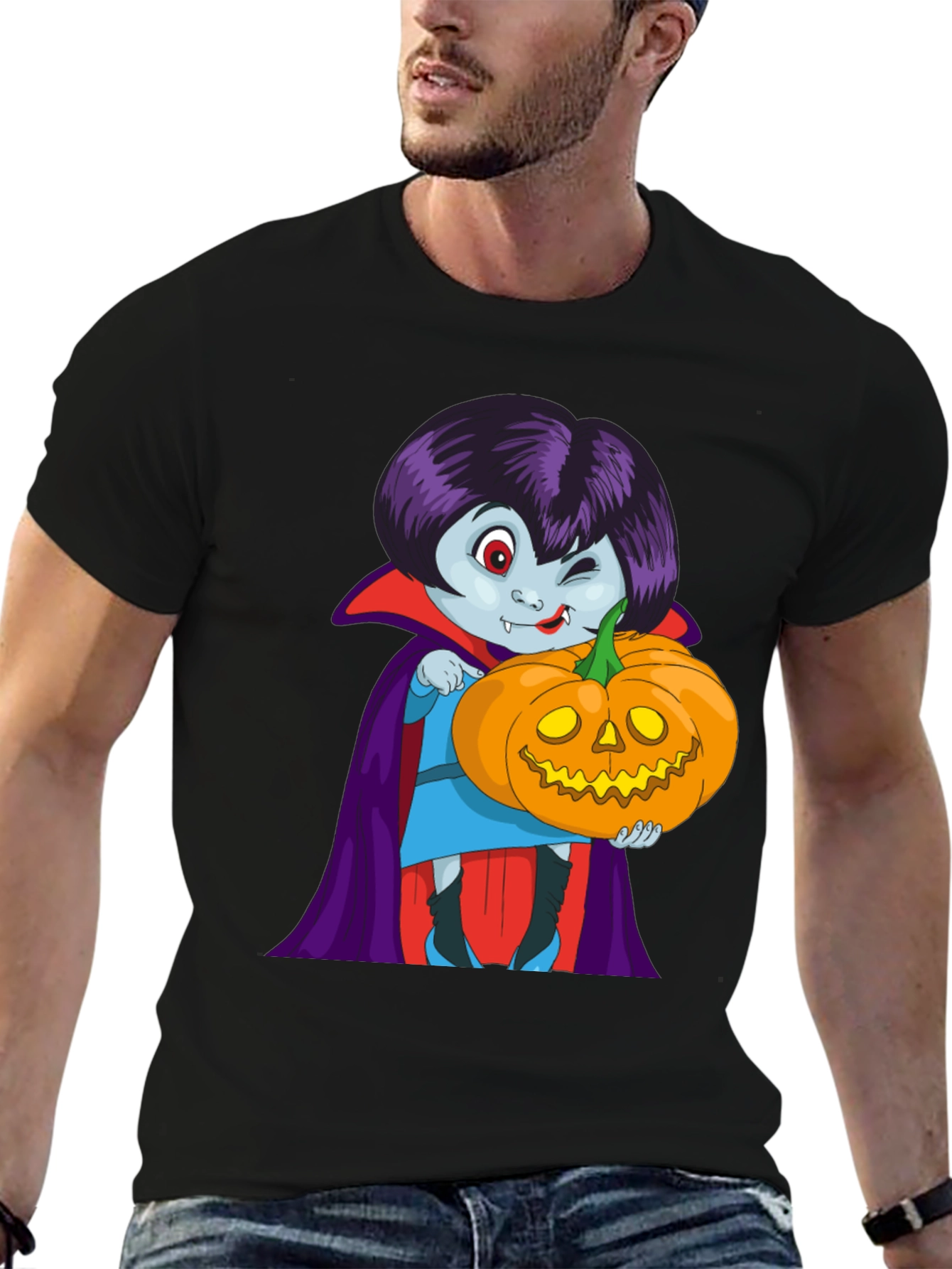 Vampire & Pumpkin Graphic Tee