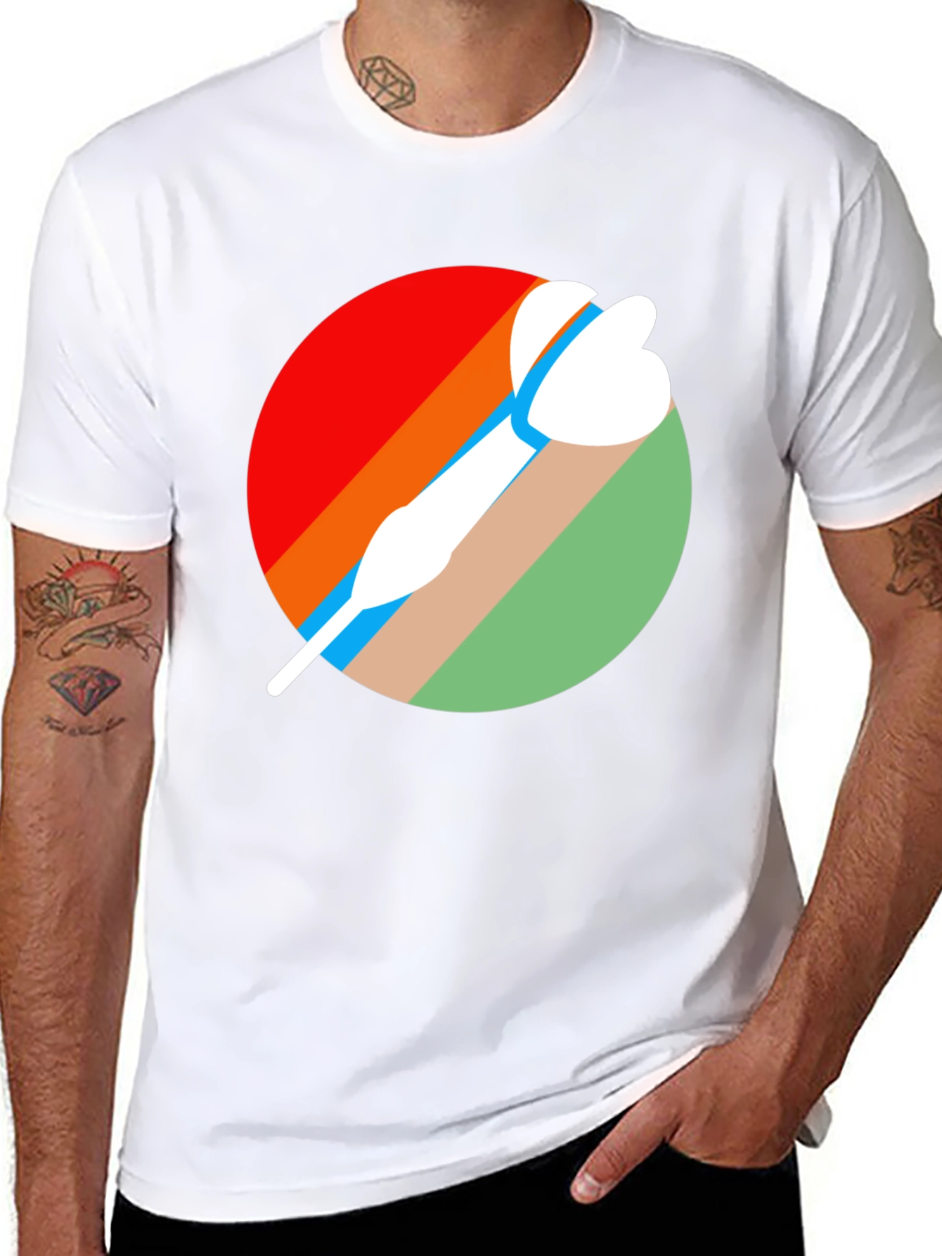 Retro Dart Graphic Tee - Cool Sport T-Shirt