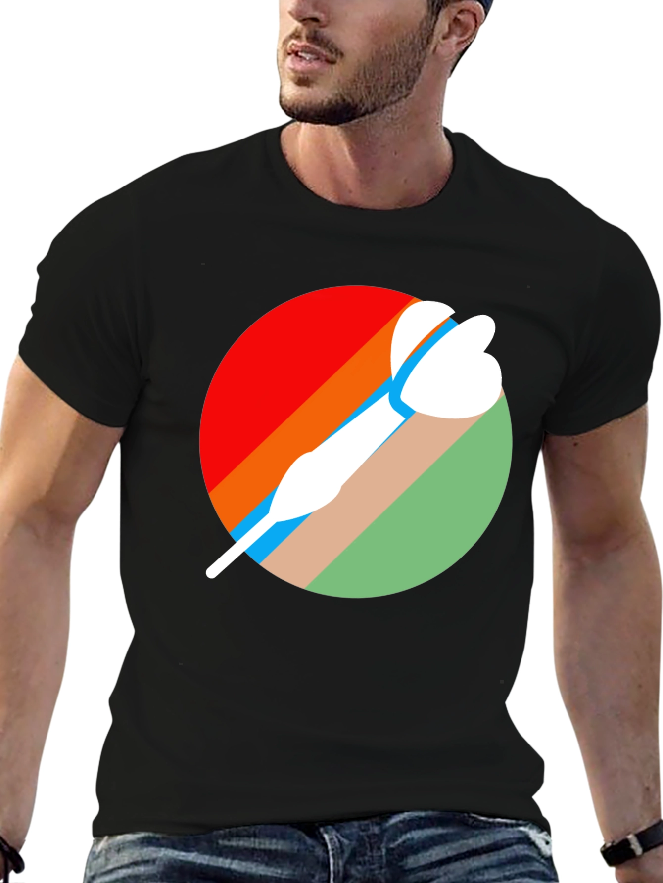 Retro Dart Graphic Tee - Cool Sport T-Shirt