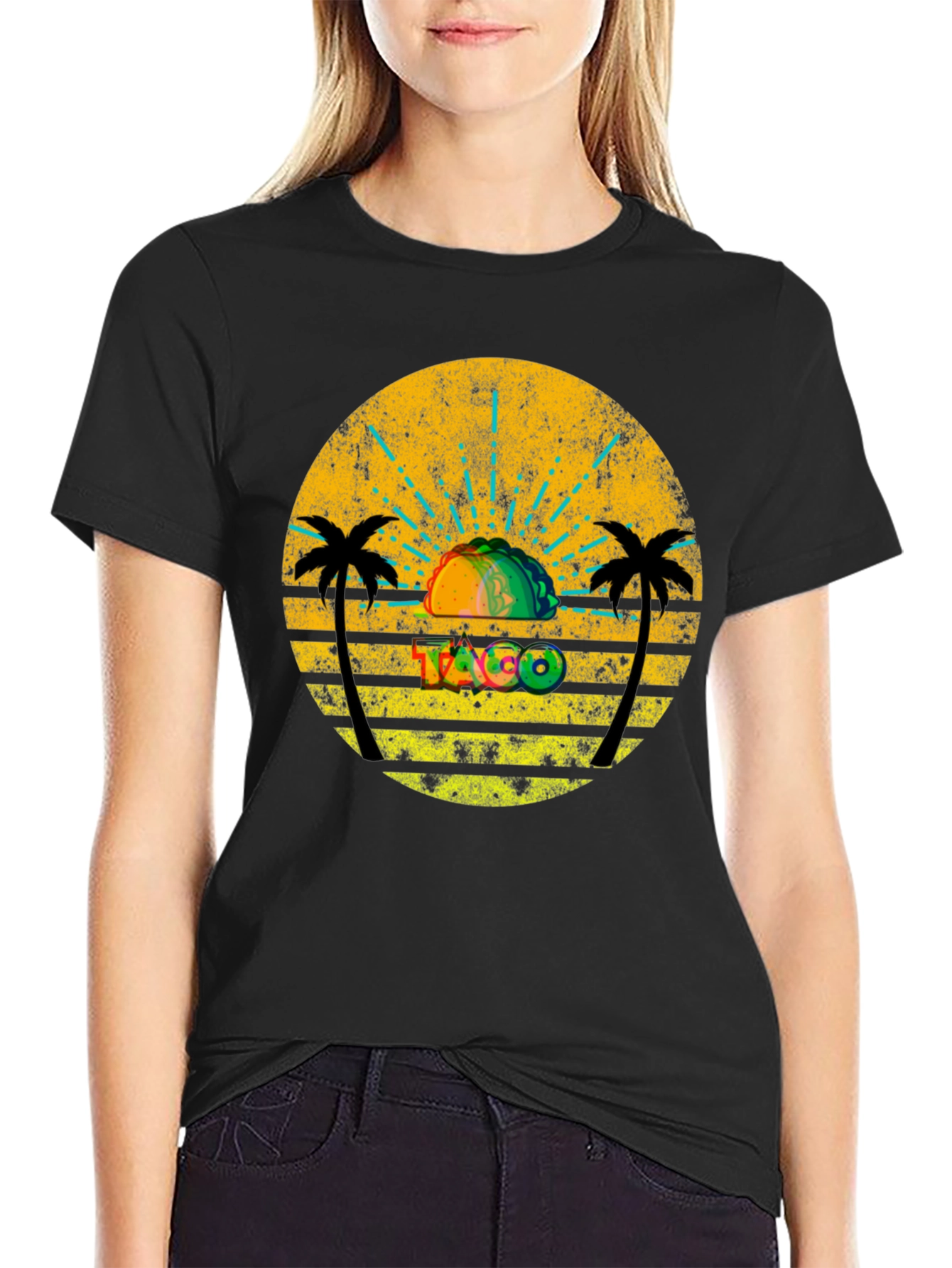 Retro Taco Sunset Graphic Tee