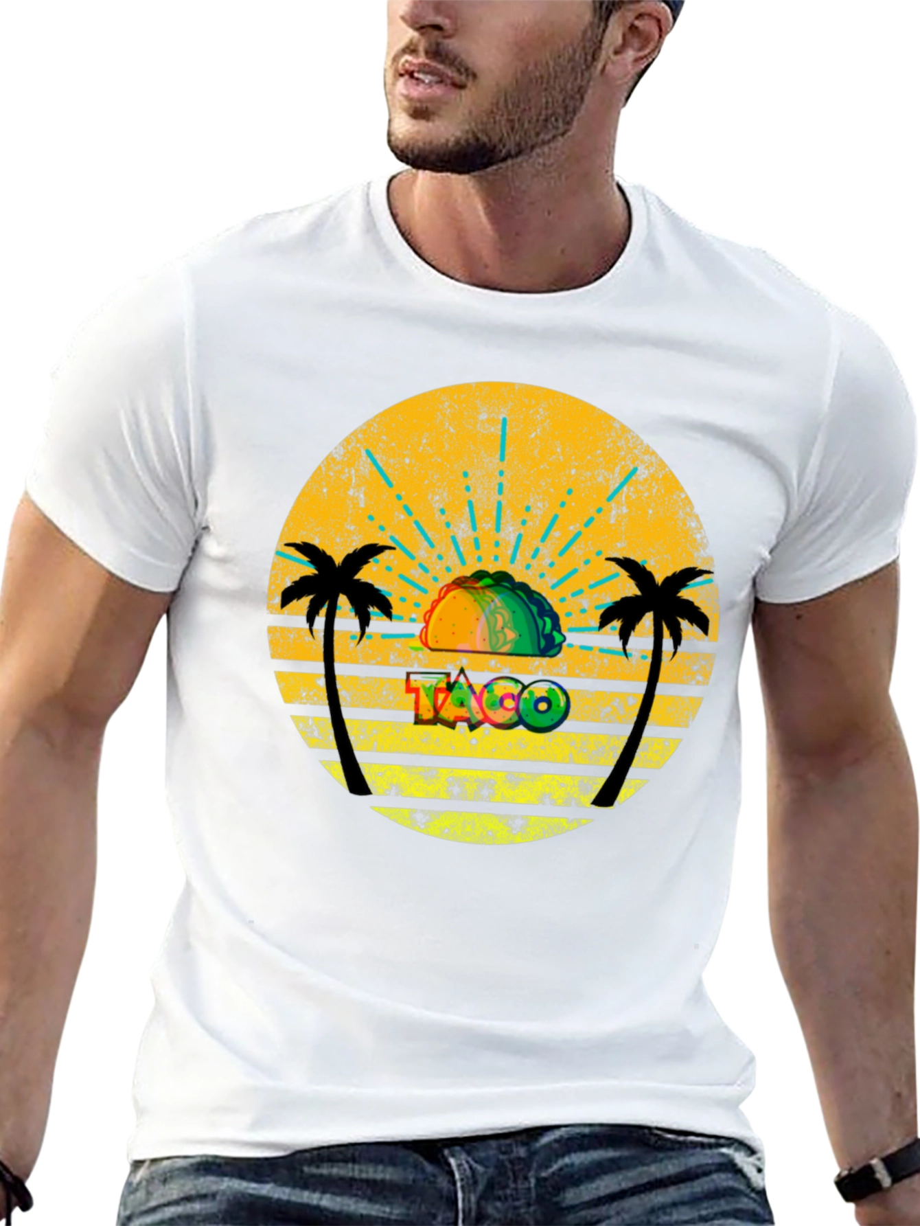 Retro Taco Sunset Graphic Tee