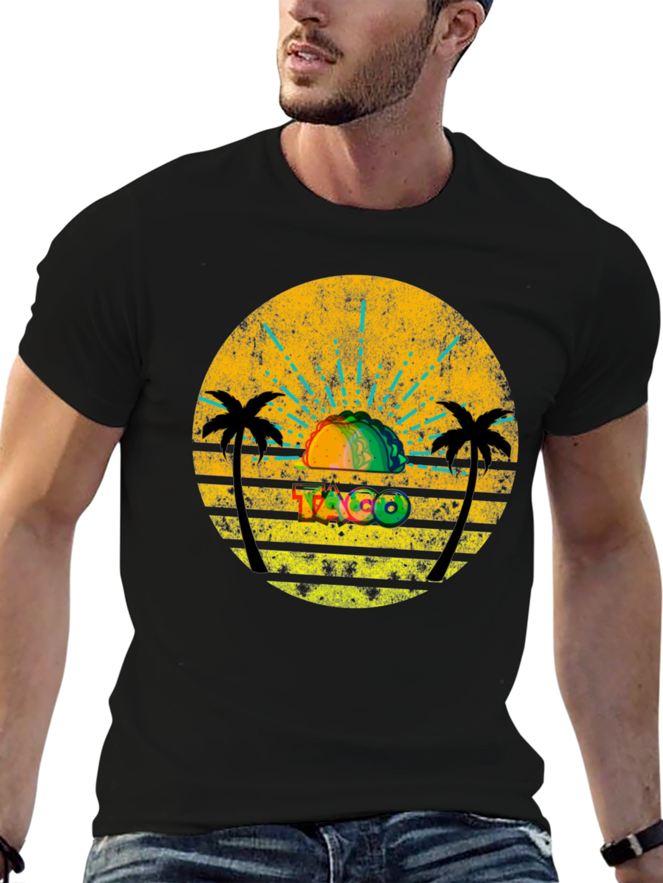 Retro Taco Sunset Graphic Tee