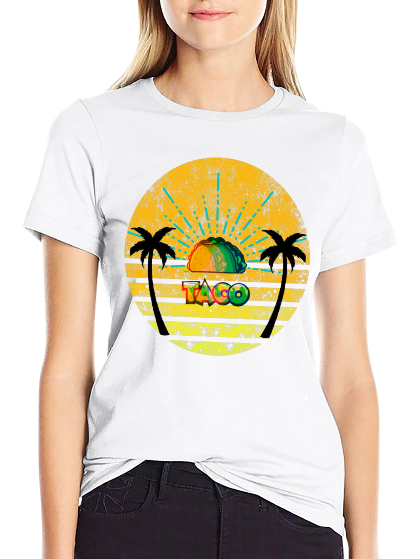 Retro Taco Sunset Graphic Tee