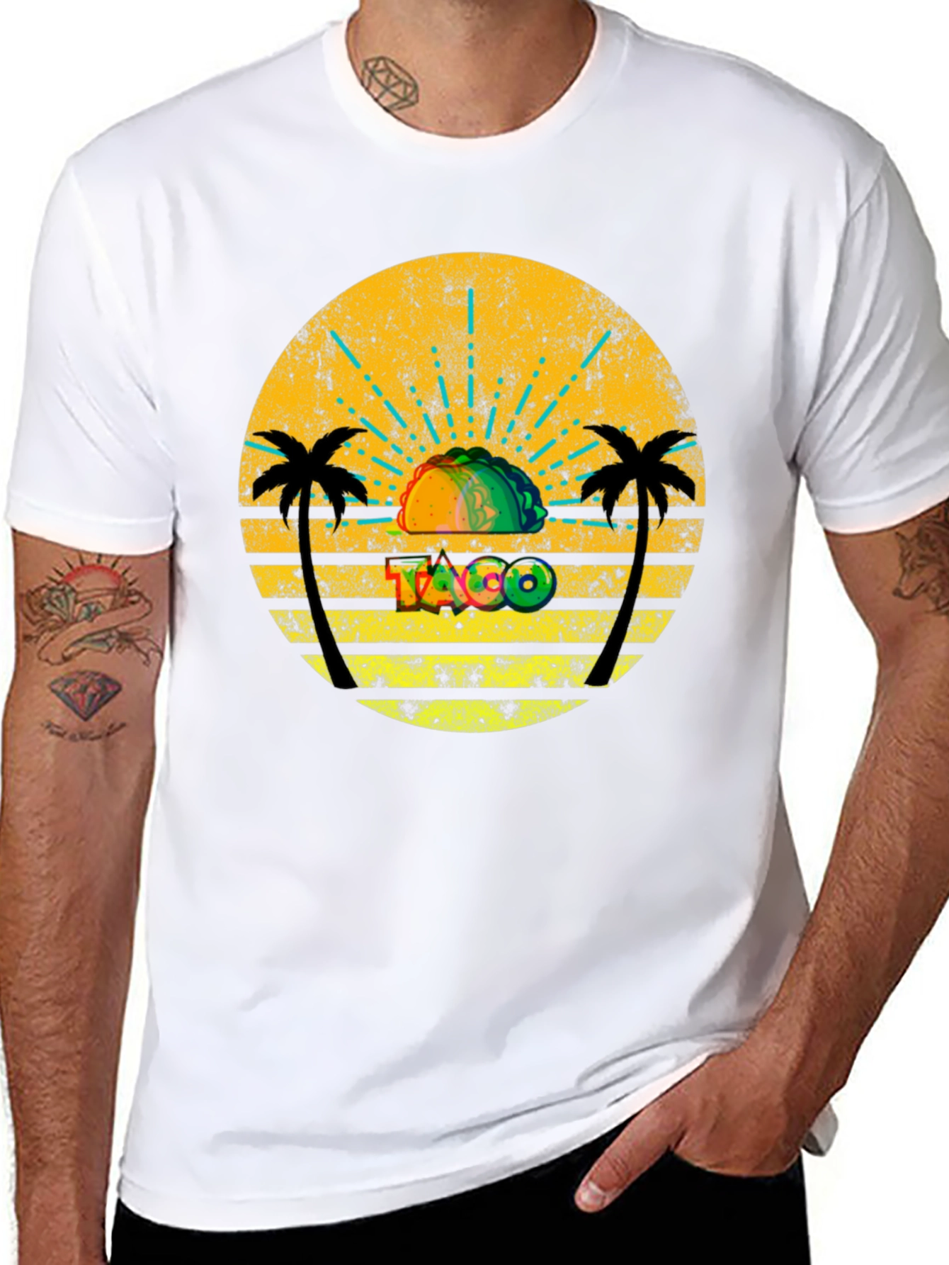 Retro Taco Sunset Graphic Tee