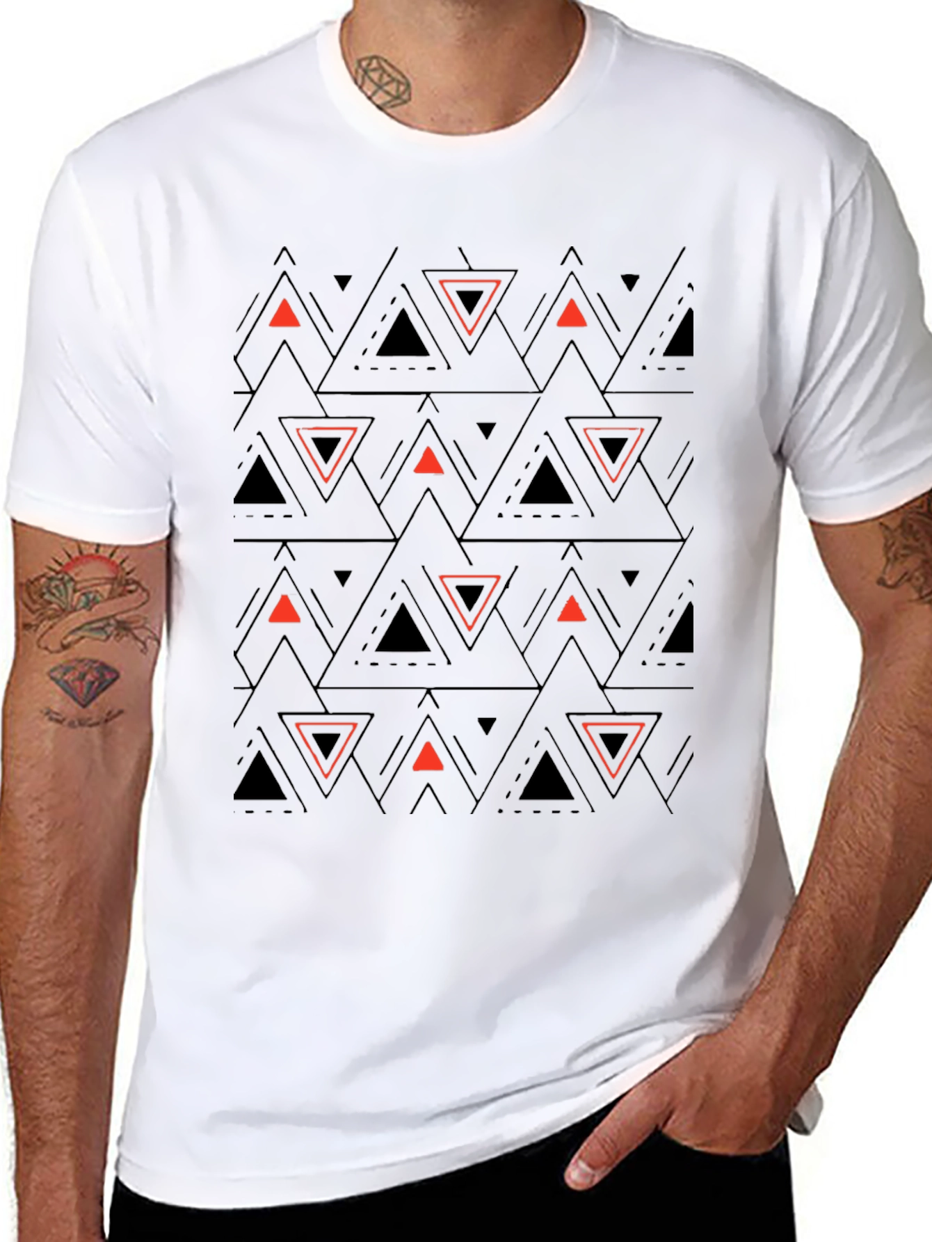 Geometric Triangle T-Shirt - Modern Design