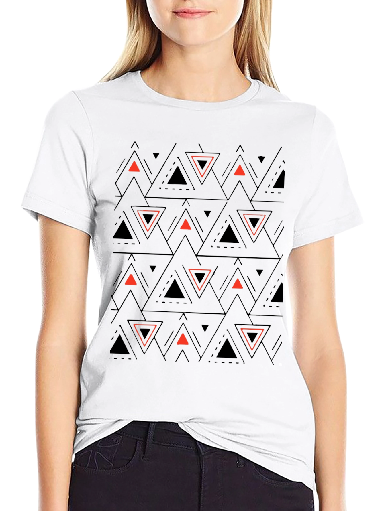 Geometric Triangle T-Shirt - Modern Design