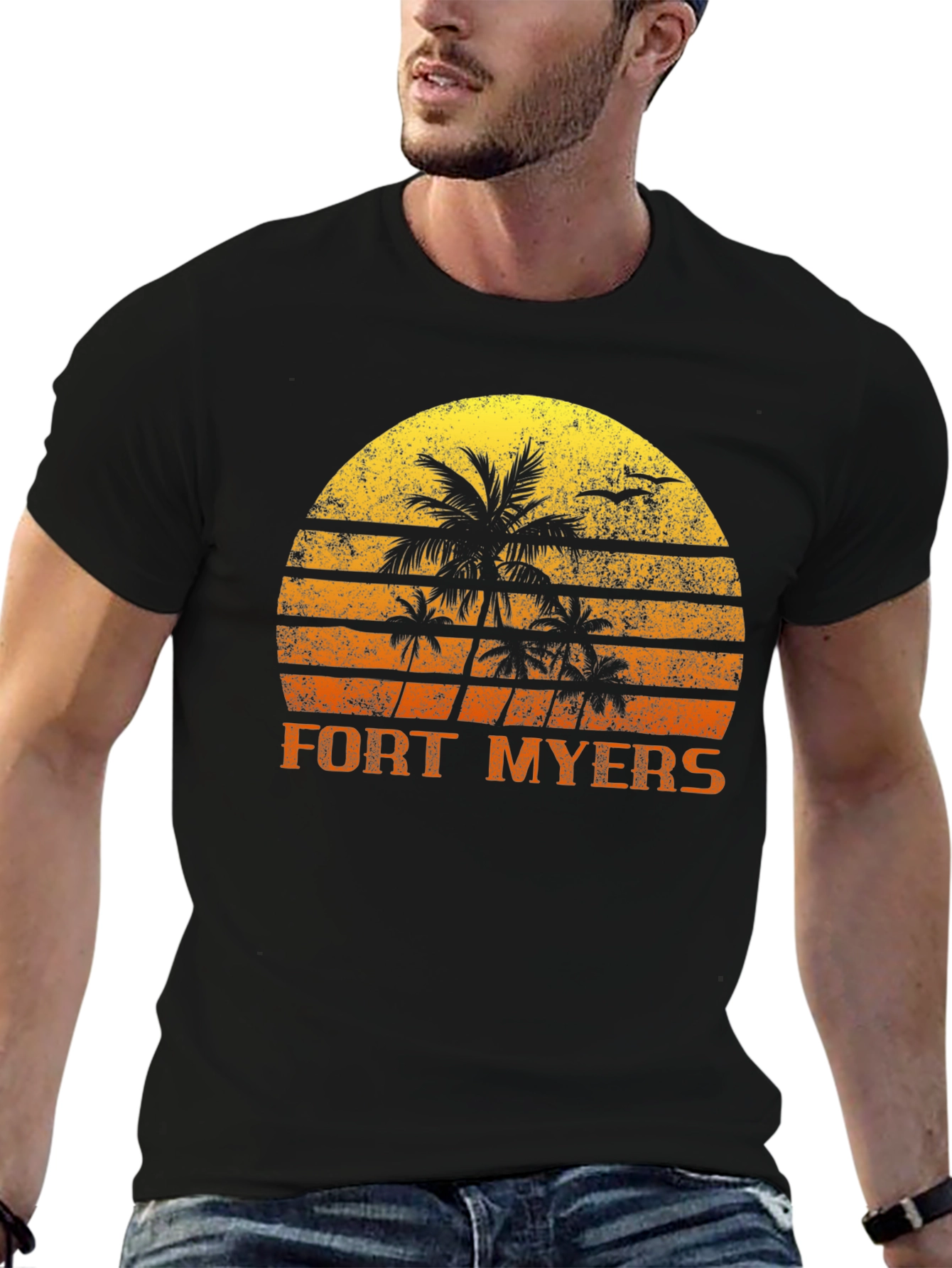 Fort Myers Palm Sunset Graphic Tee
