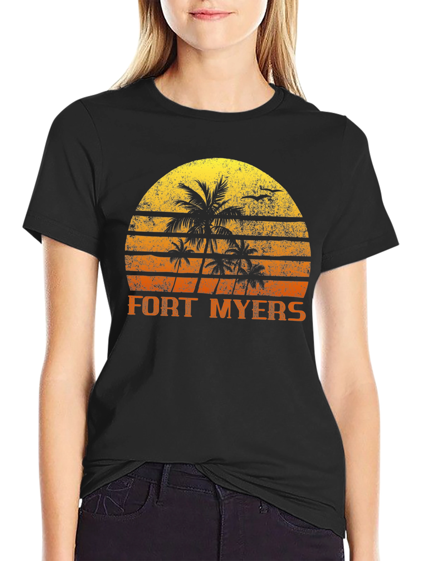 Fort Myers Palm Sunset Graphic Tee