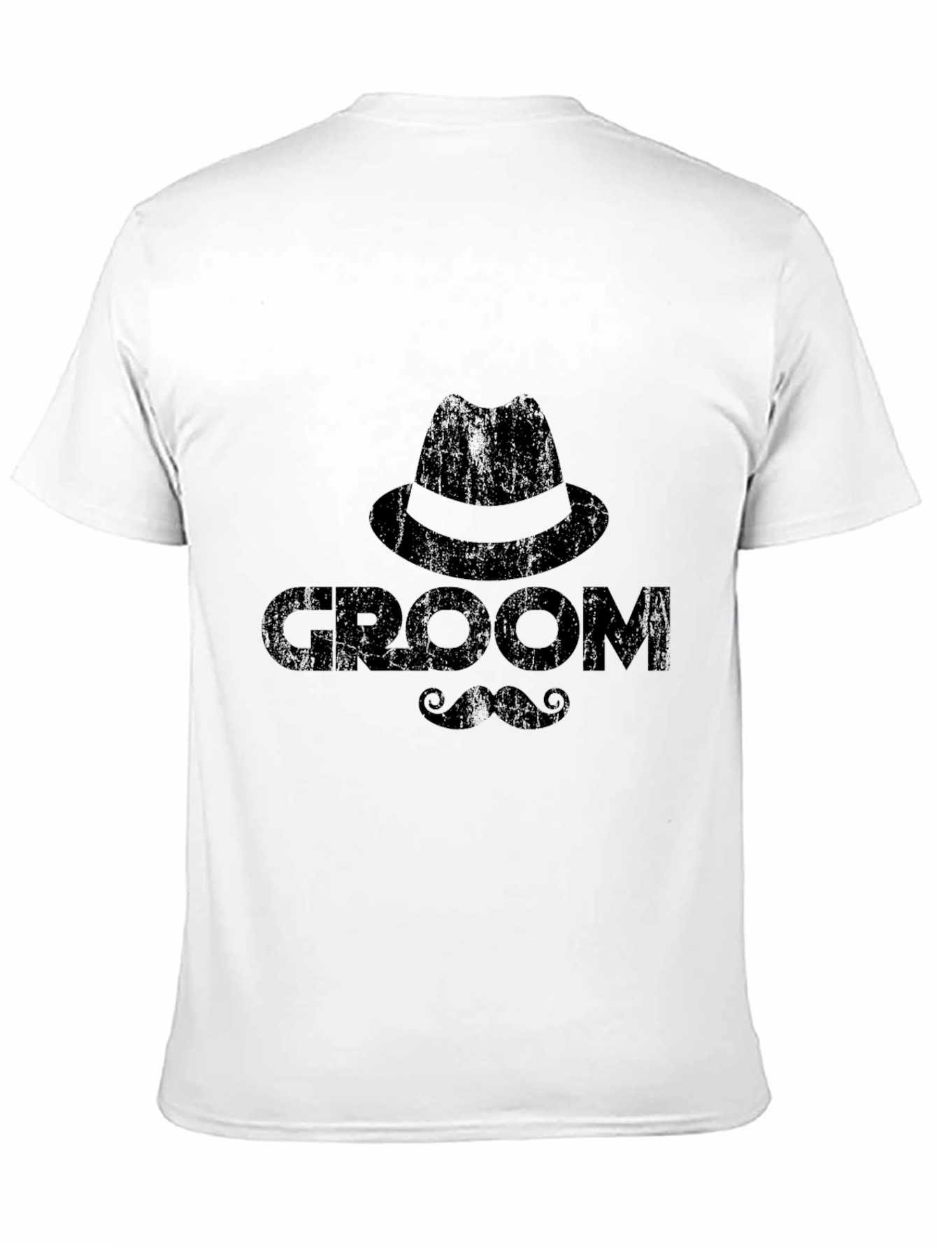 Groom T-Shirt - Hat & Mustache Design