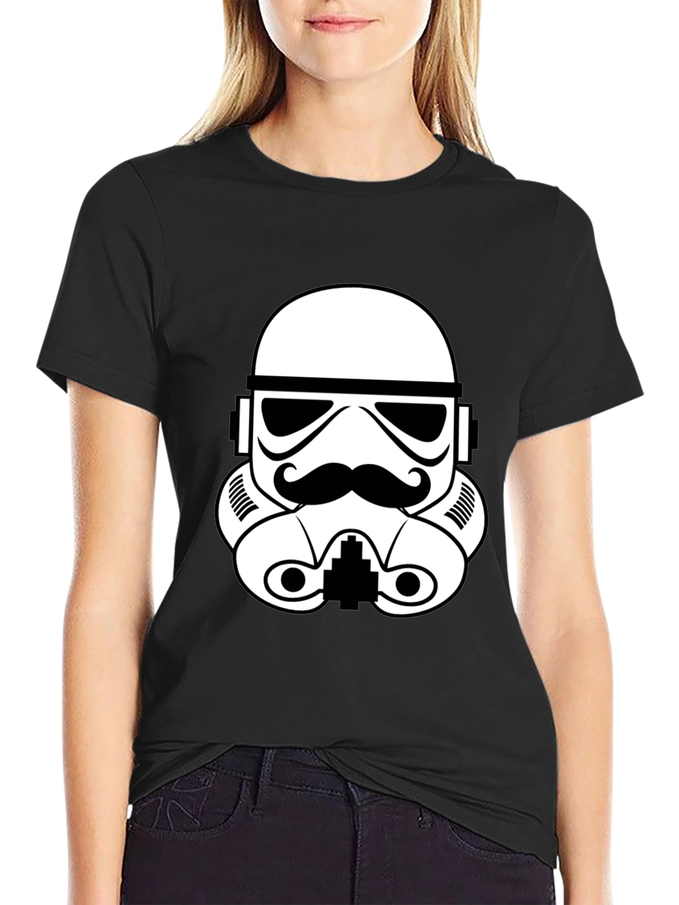 Stormtrooper Mustache Graphic T-Shirt