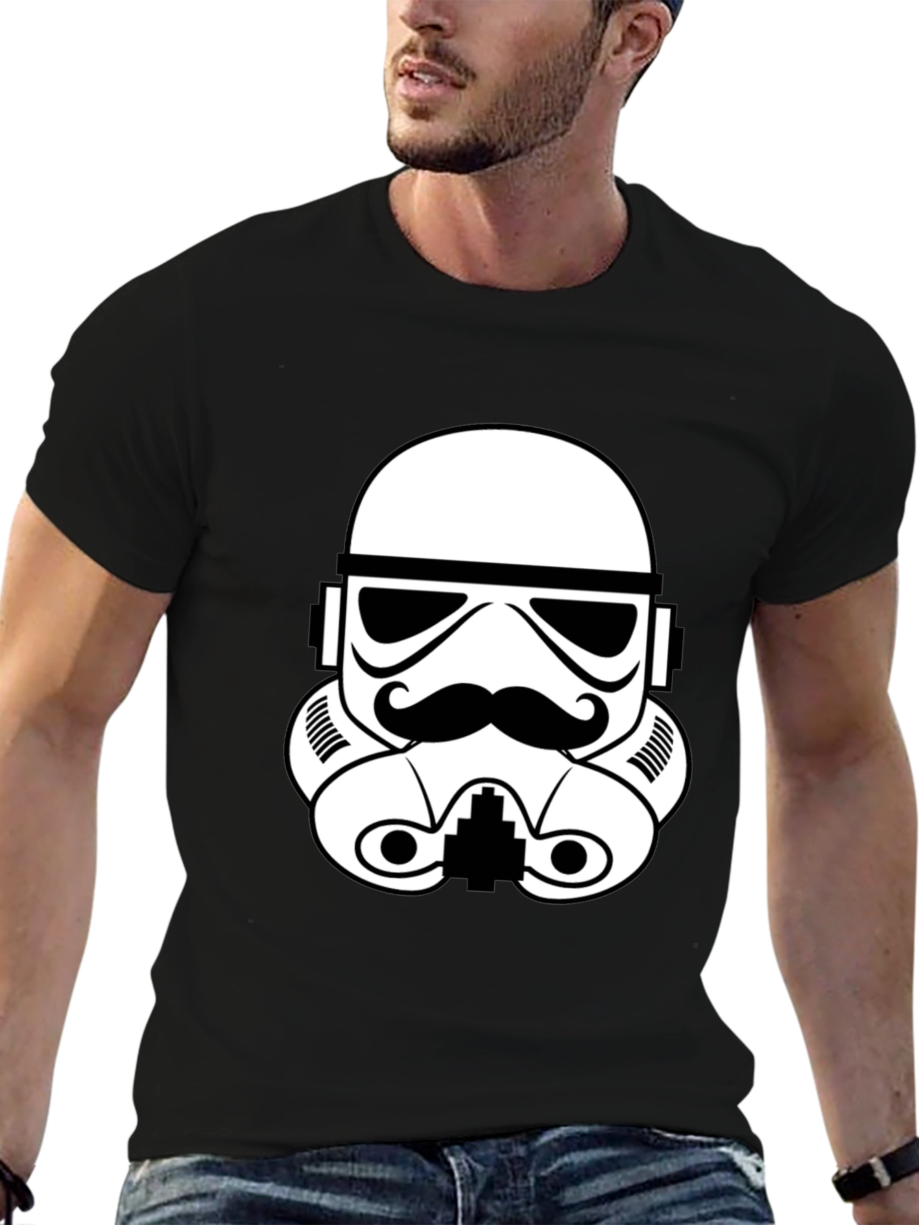 Stormtrooper Mustache Graphic T-Shirt