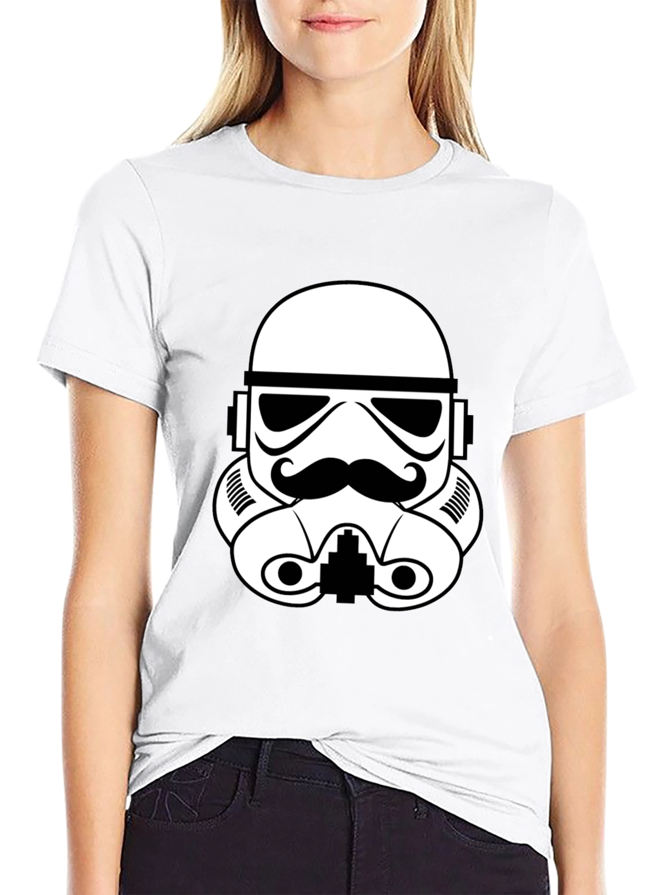 Stormtrooper Mustache Graphic T-Shirt