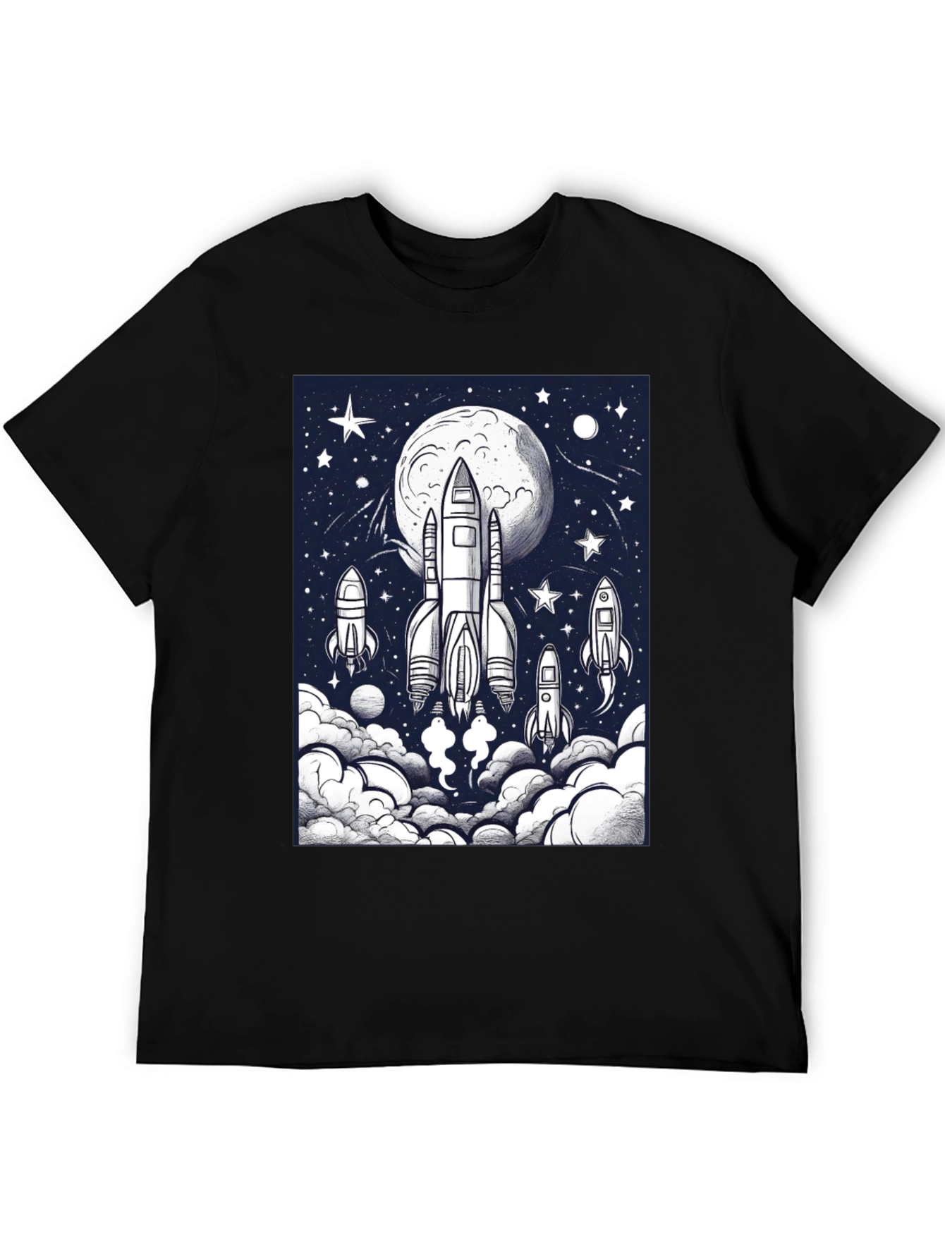 Rocket Launch Graphic T-Shirt - Space Adventure