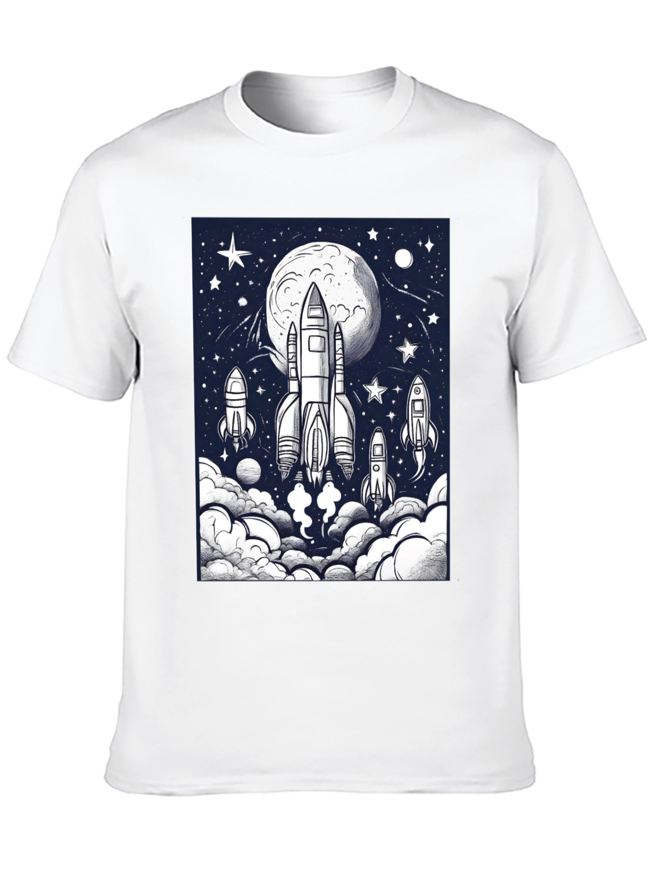 Rocket Launch Graphic T-Shirt - Space Adventure
