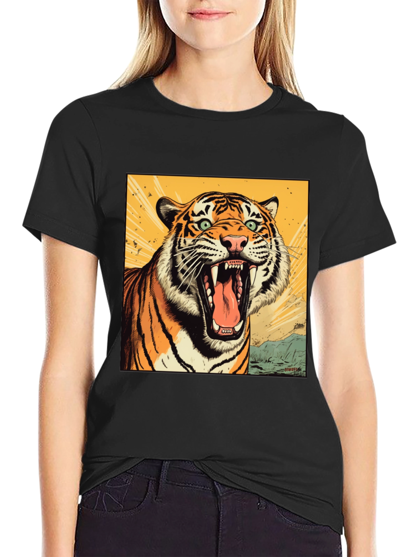 Tiger Graphic Tee - Fierce Roar Design