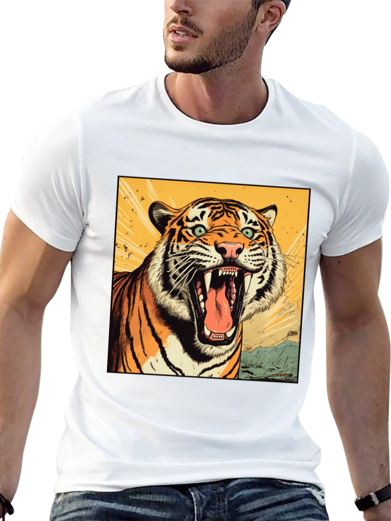 Tiger Graphic Tee - Fierce Roar Design