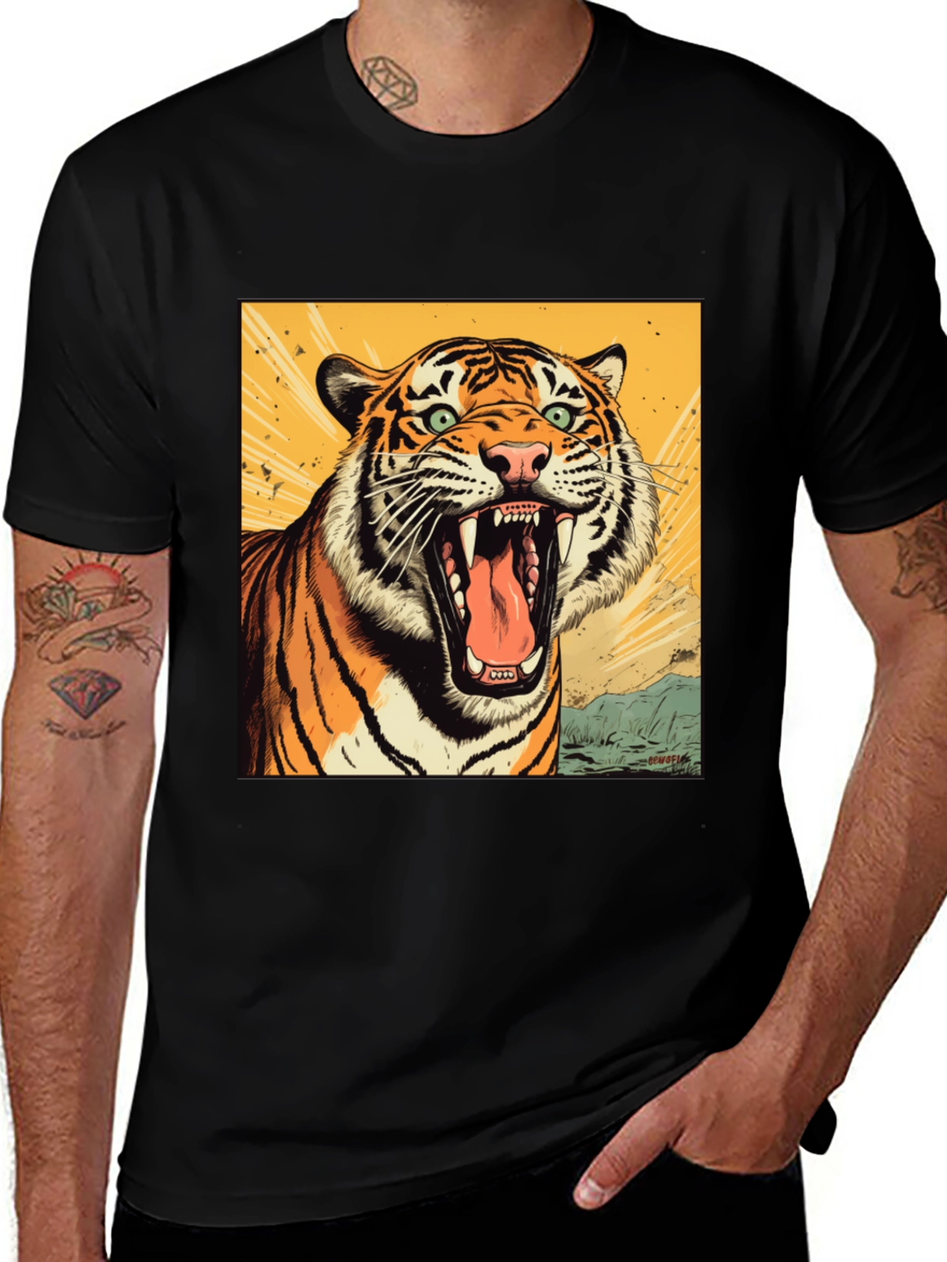 Tiger Graphic Tee - Fierce Roar Design
