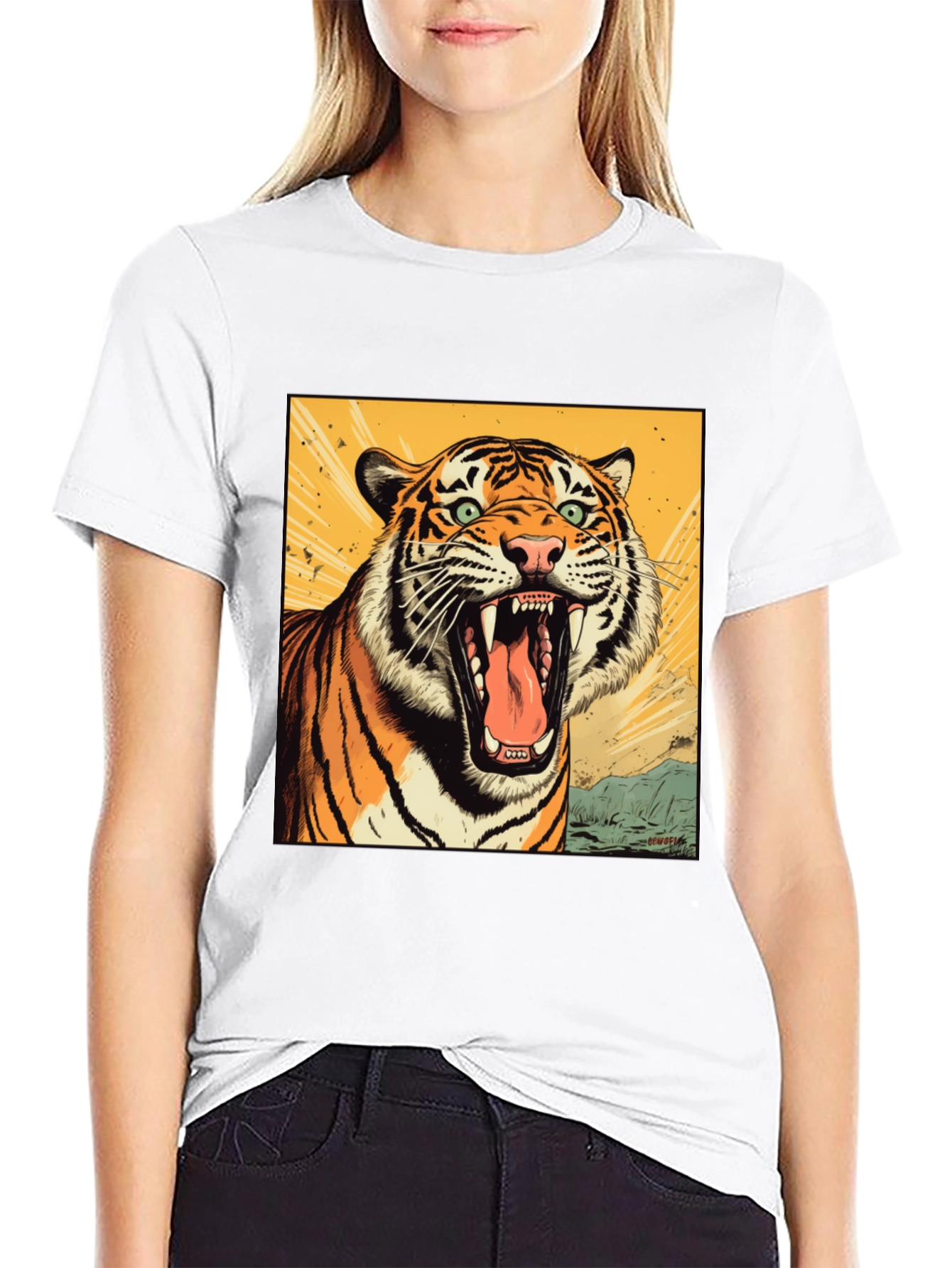 Tiger Graphic Tee - Fierce Roar Design
