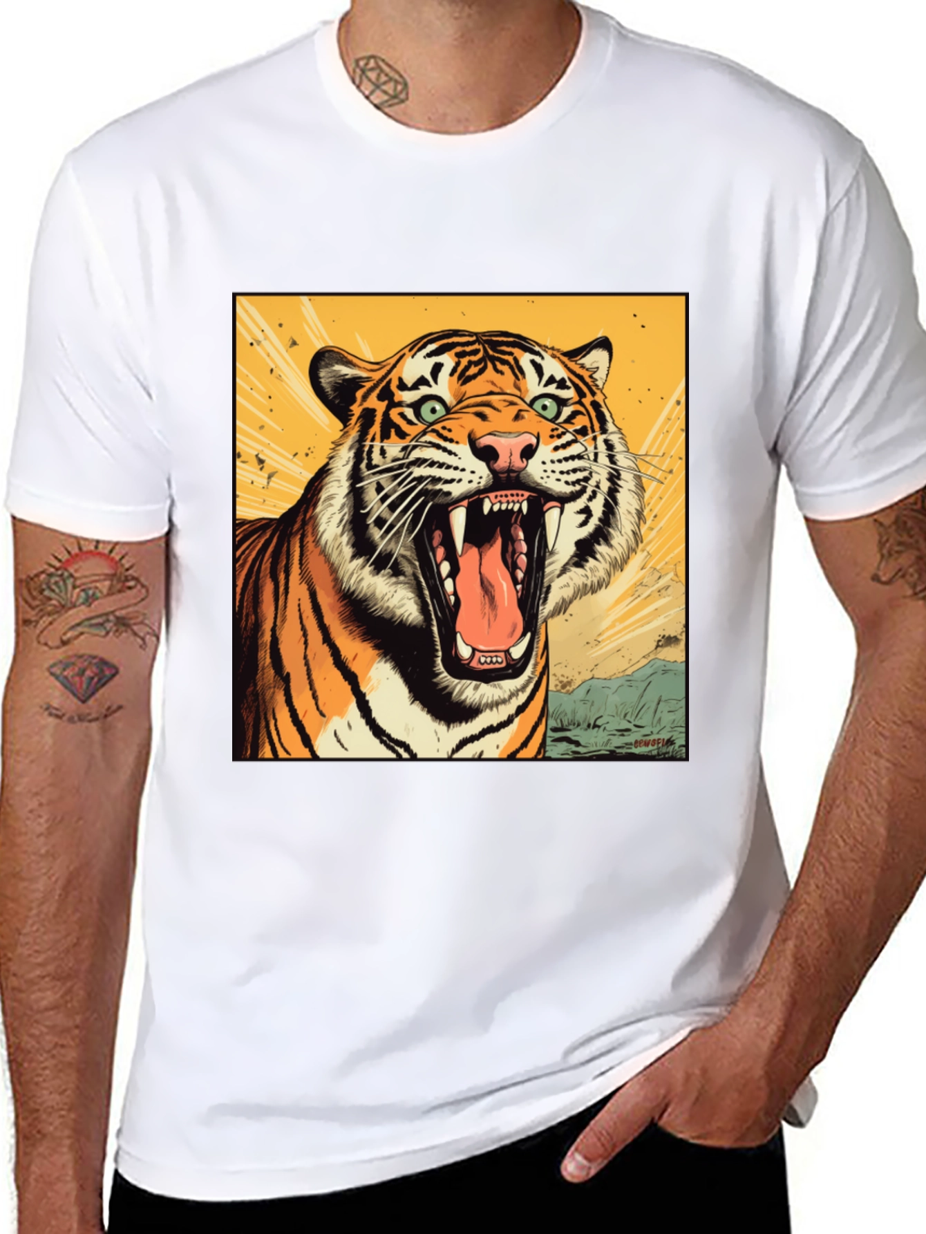 Tiger Graphic Tee - Fierce Roar Design