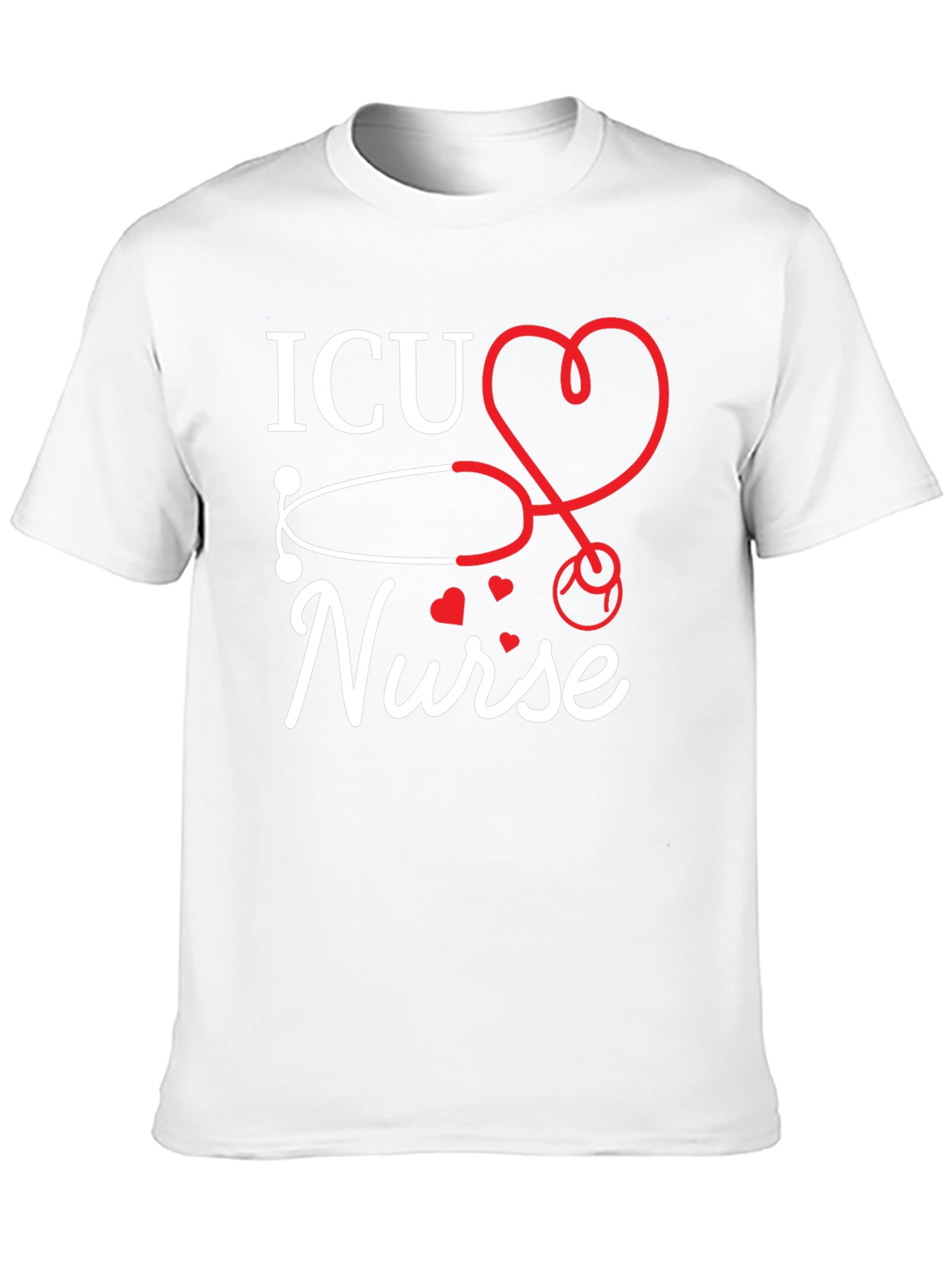 ICU Nurse Stethoscope Heart T-Shirt