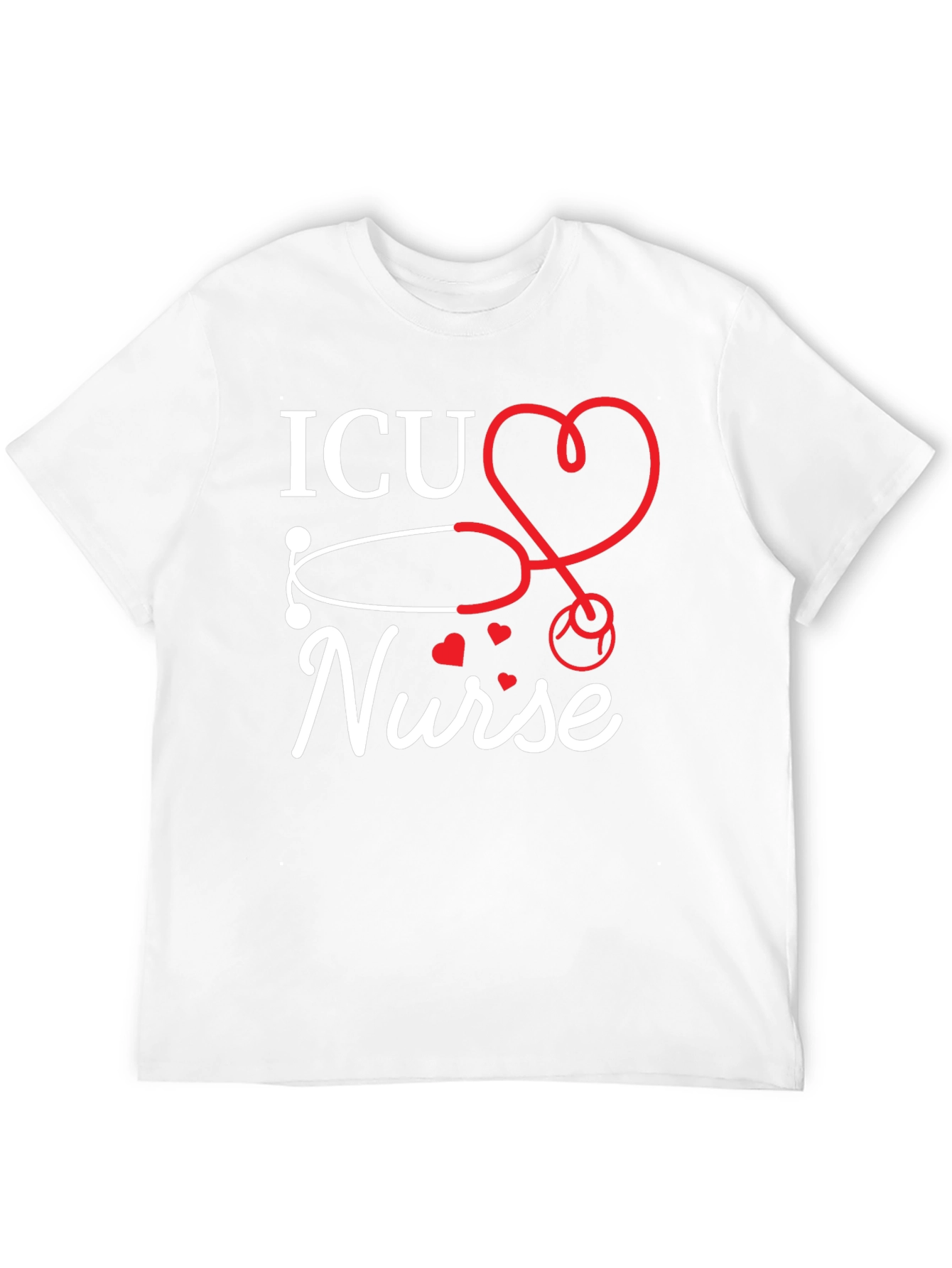 ICU Nurse Stethoscope Heart T-Shirt