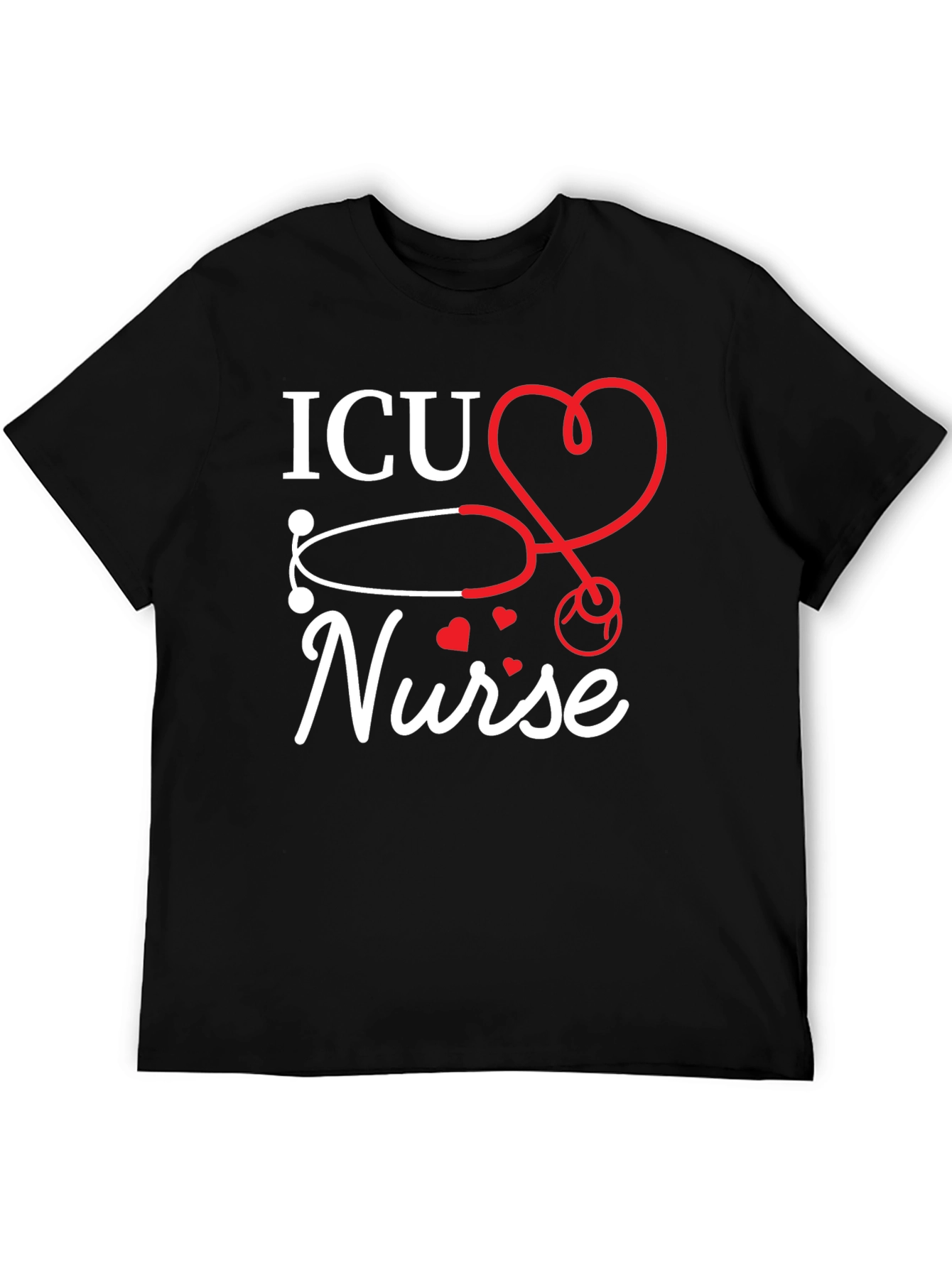 ICU Nurse Stethoscope Heart T-Shirt