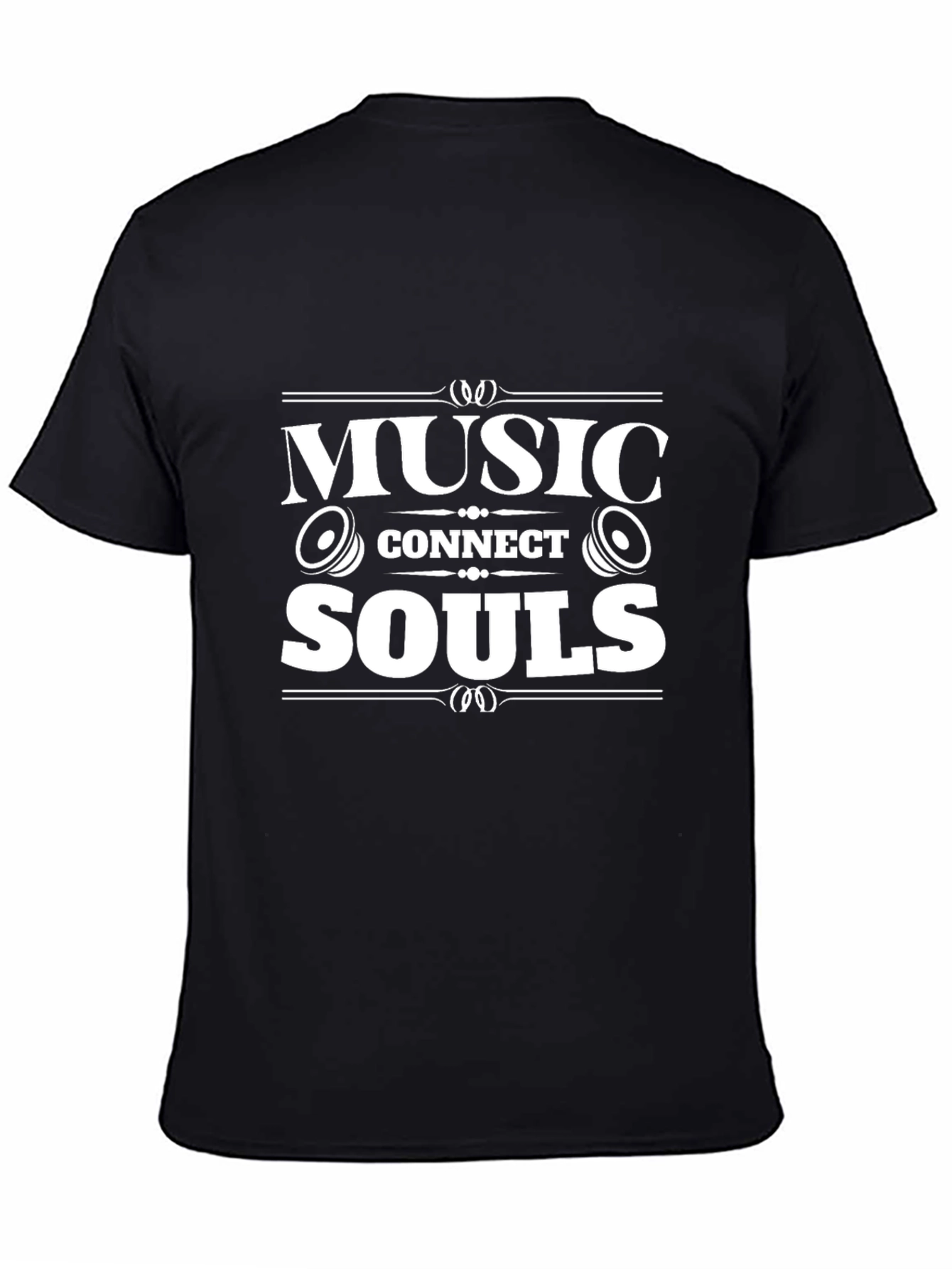 Music Connects Souls Black T-Shirt