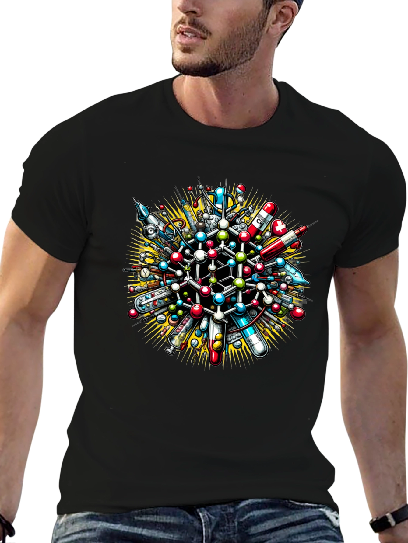 Science Molecule Graphic T-Shirt