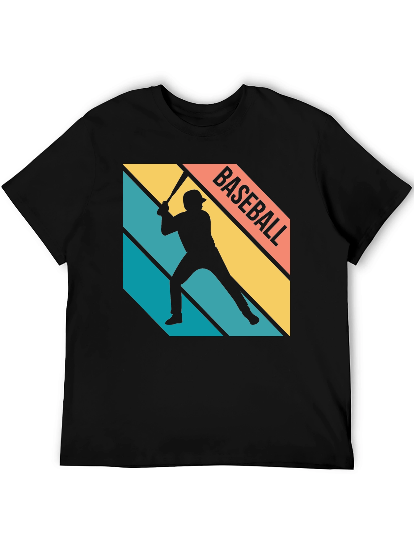 Baseball Silhouette Retro Graphic Tee