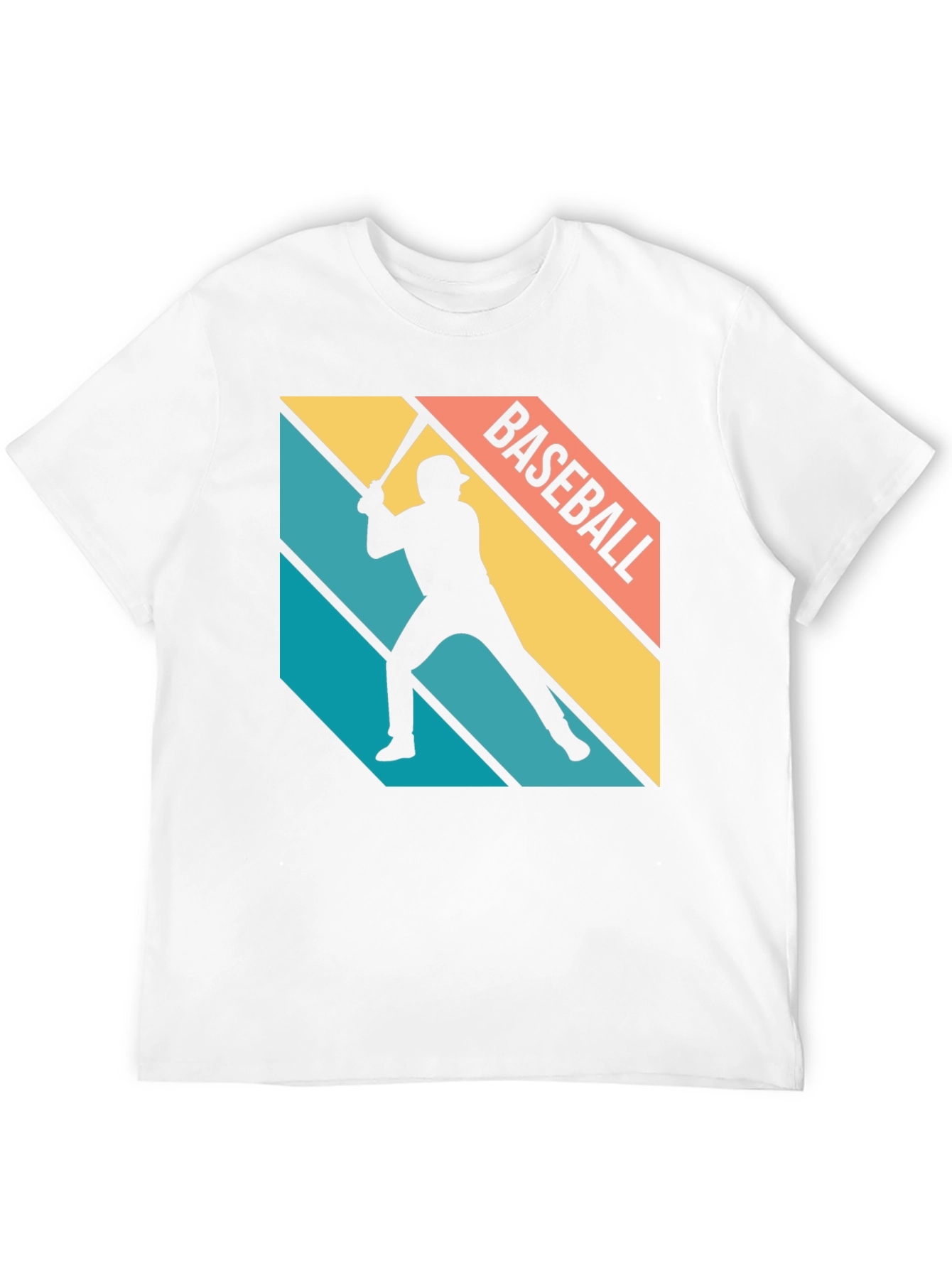 Baseball Silhouette Retro Graphic Tee