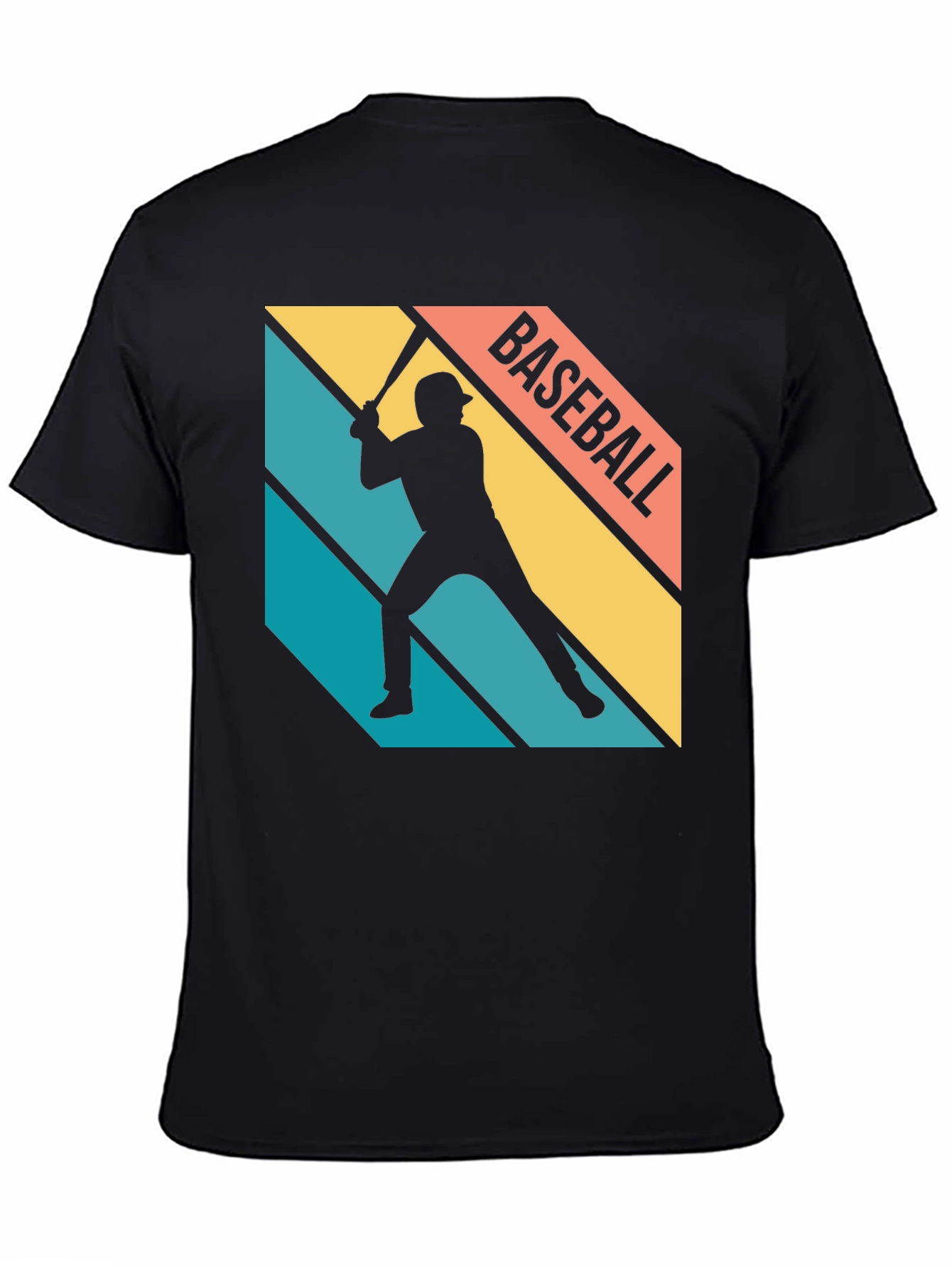 Baseball Silhouette Retro Graphic Tee