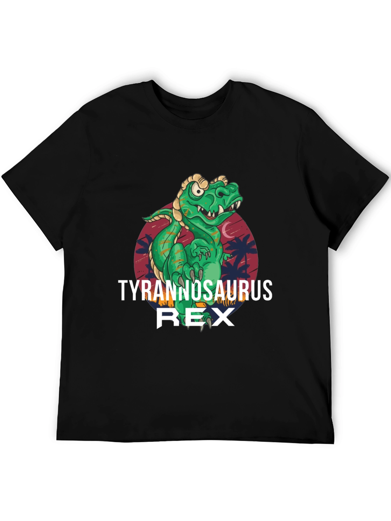 Tyrannosaurus Rex Graphic Print Black T-Shirt