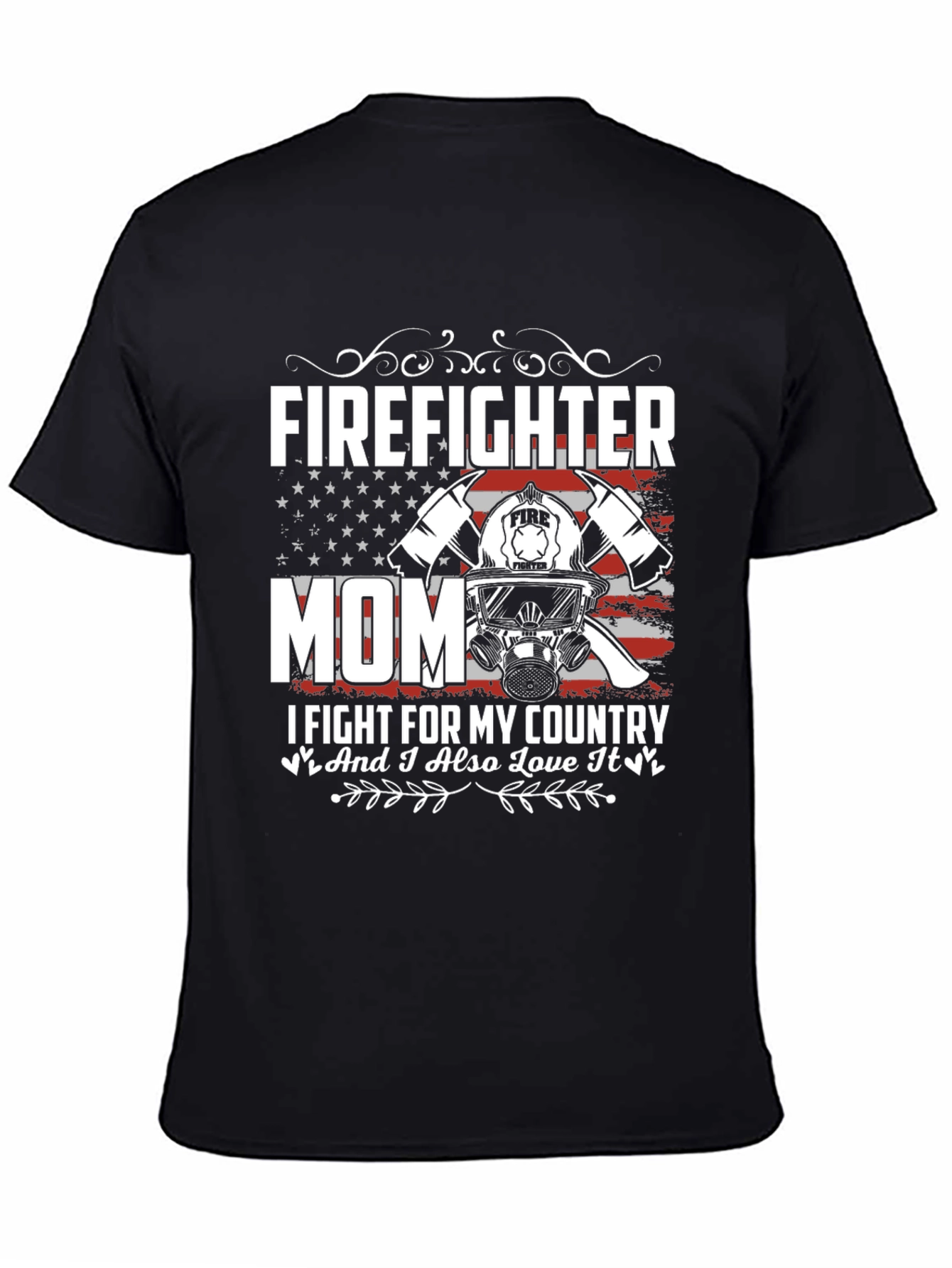 Firefighter Mom Graphic T-Shirt