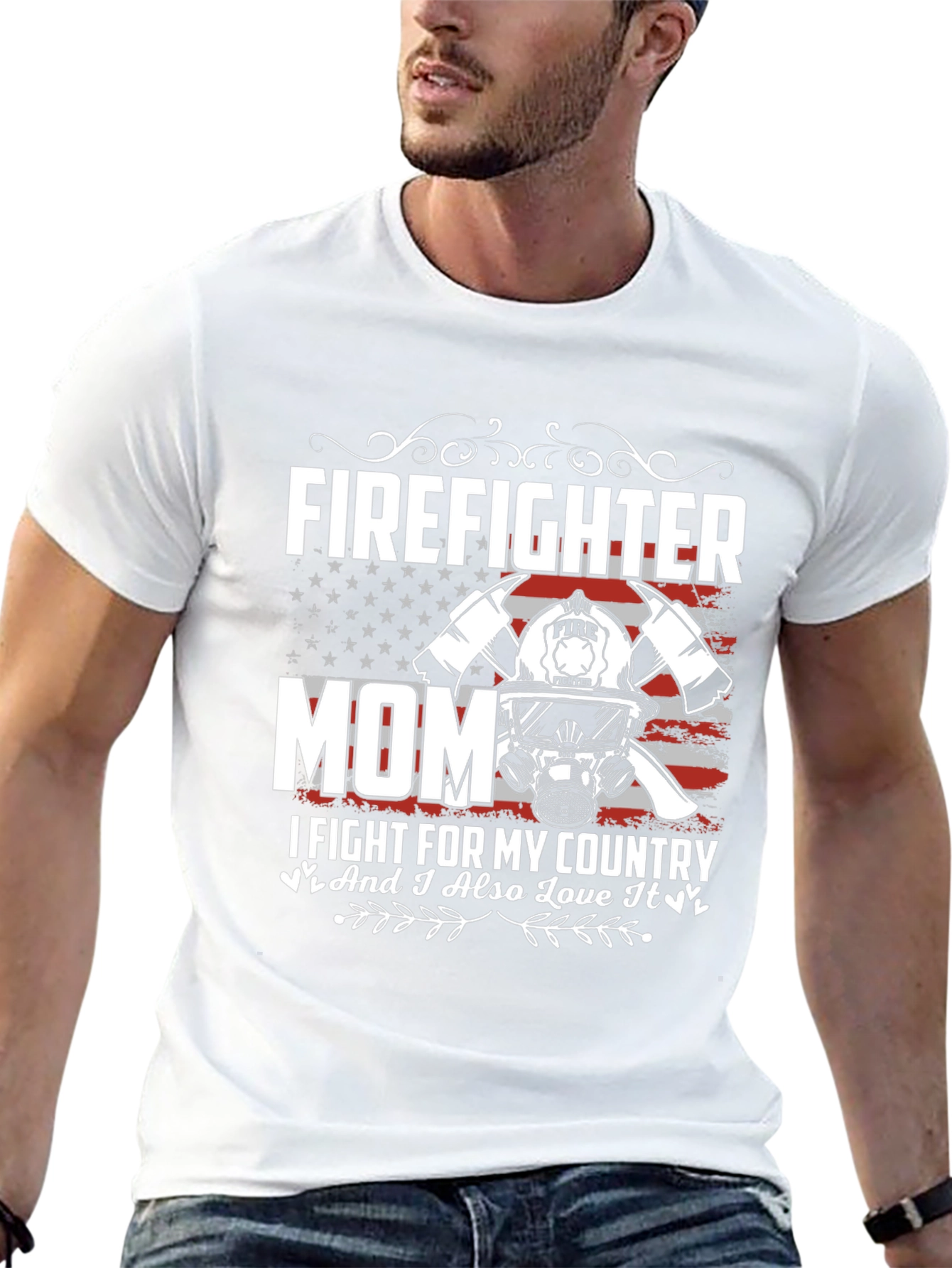 Firefighter Mom Graphic T-Shirt