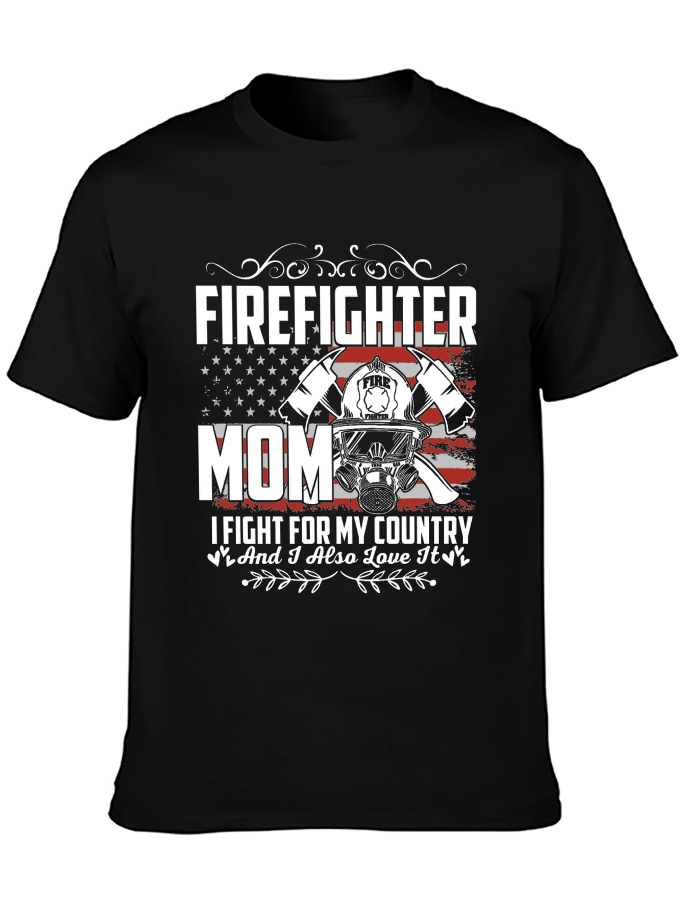 Firefighter Mom Graphic T-Shirt