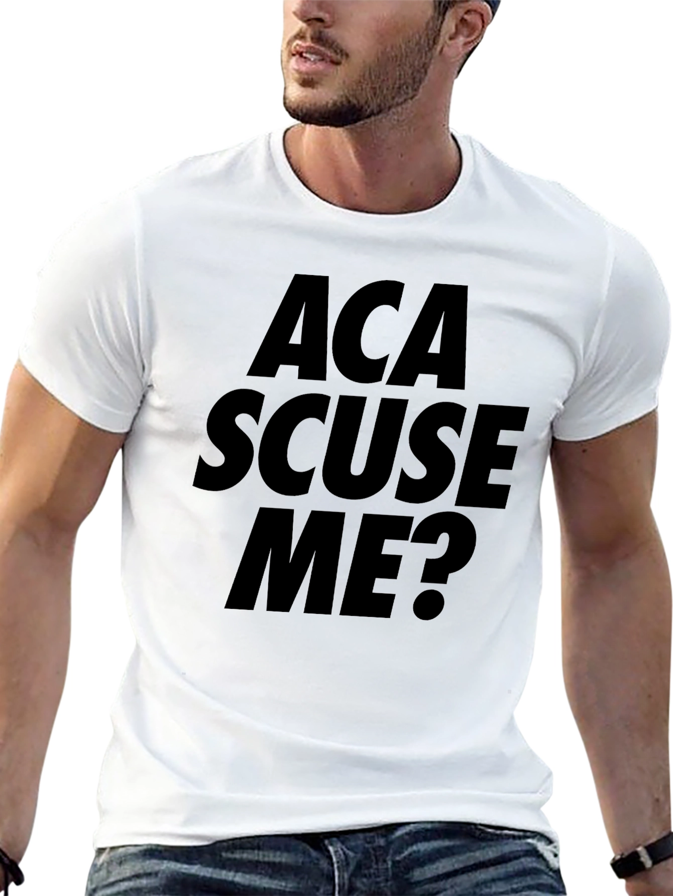 ACA Scuse Me? Black Graphic T-Shirt