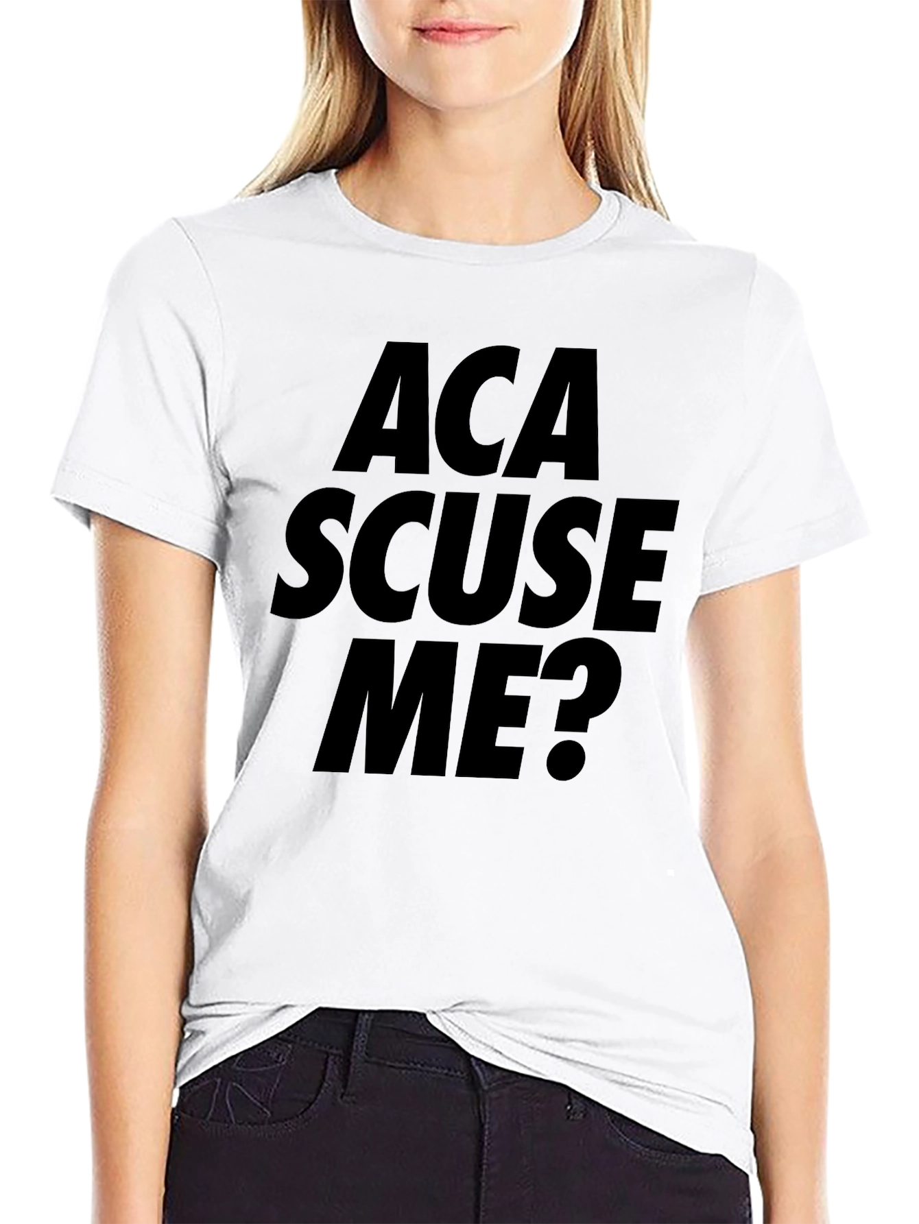 ACA Scuse Me? Black Graphic T-Shirt