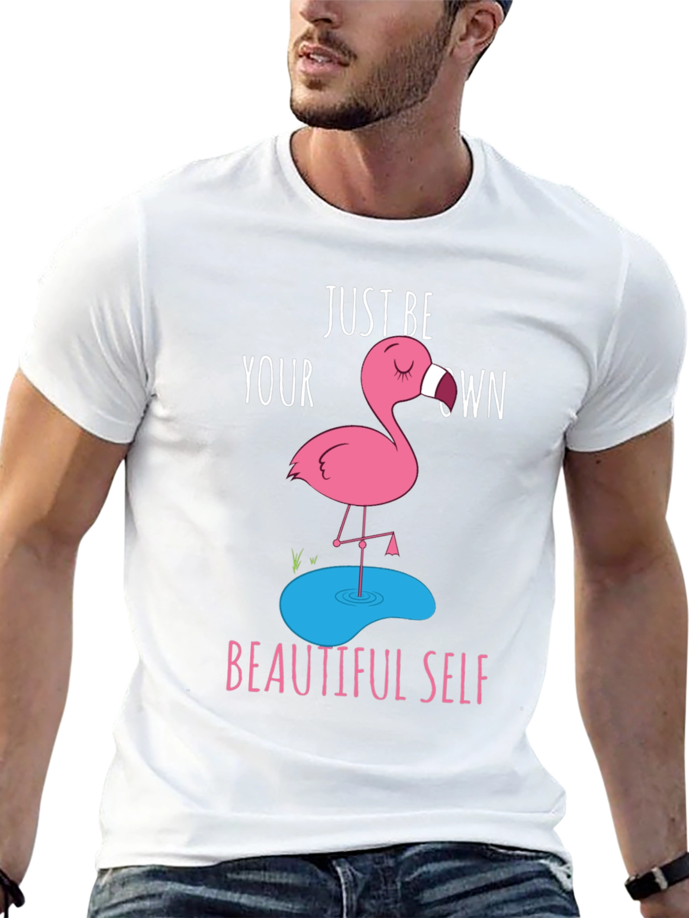 Just Be Your Own Beautiful Self - Flamingo T-Shirt