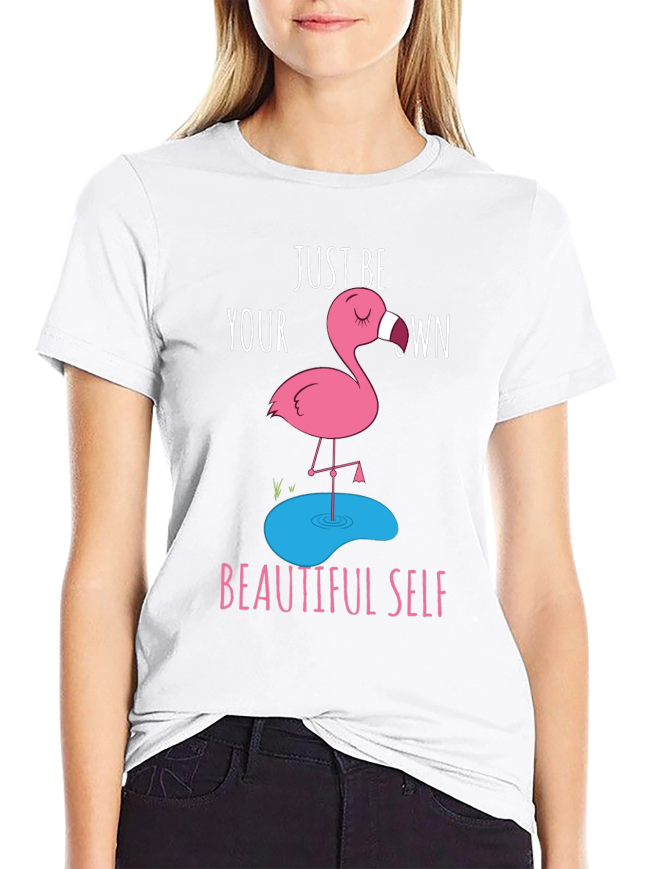 Just Be Your Own Beautiful Self - Flamingo T-Shirt